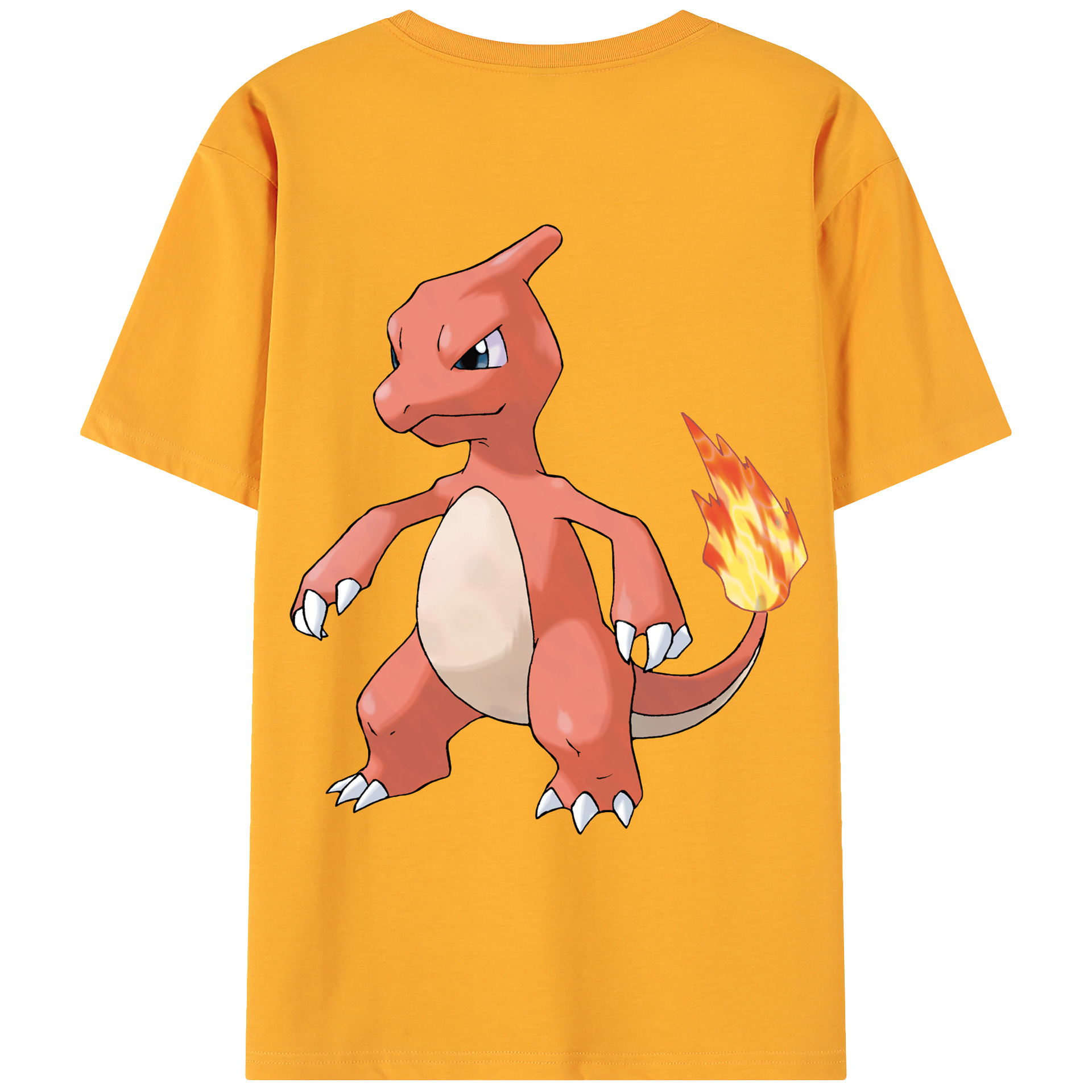 （画像用） ポケットモンスター Pokémon 綿100％ メンズ半袖Tシャツ（バックプリント） 通気性
