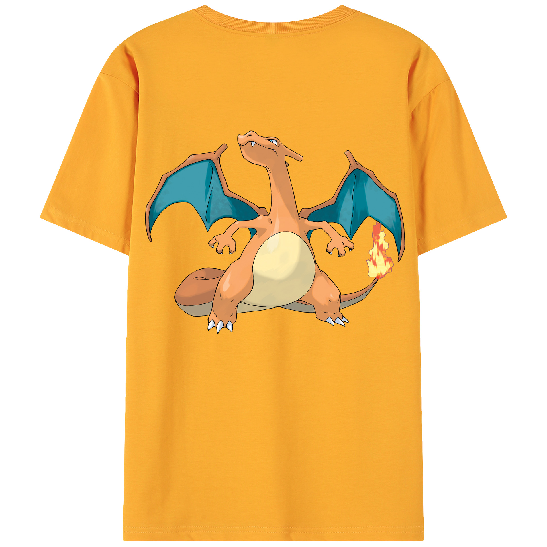 （画像用） ポケットモンスター Pokémon 綿100％ メンズ半袖Tシャツ（バックプリント） 通気性