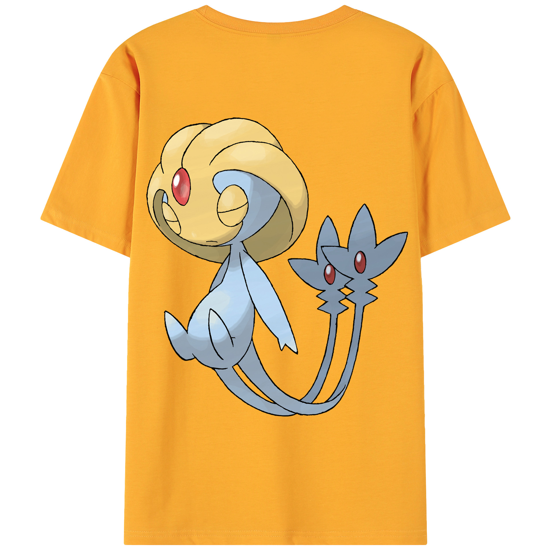 （画像用） ポケットモンスター Pokémon 綿100％ メンズ半袖Tシャツ（バックプリント） 通気性