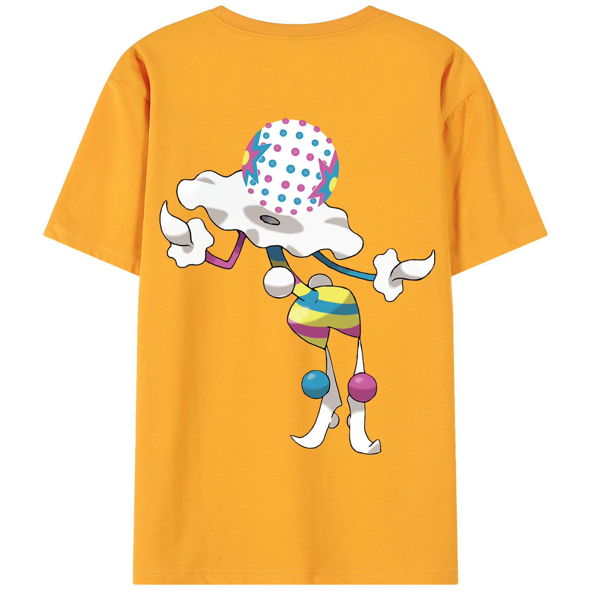 （画像用） ポケットモンスター Pokémon 綿100％ メンズ半袖Tシャツ（バックプリント） 通気性