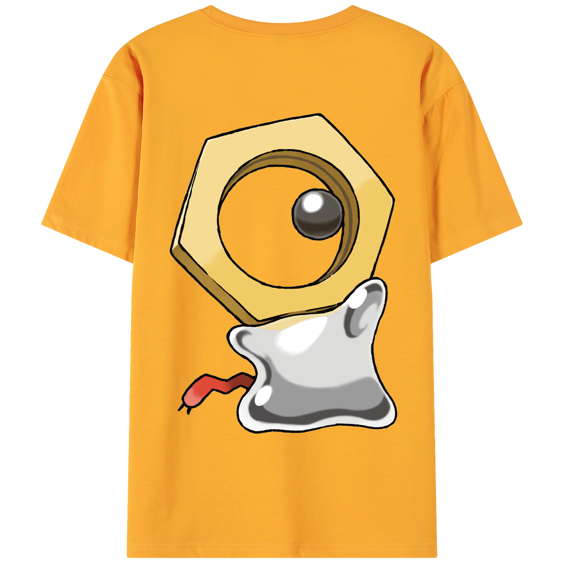 （画像用） ポケットモンスター Pokémon 綿100％ メンズ半袖Tシャツ（バックプリント） 通気性