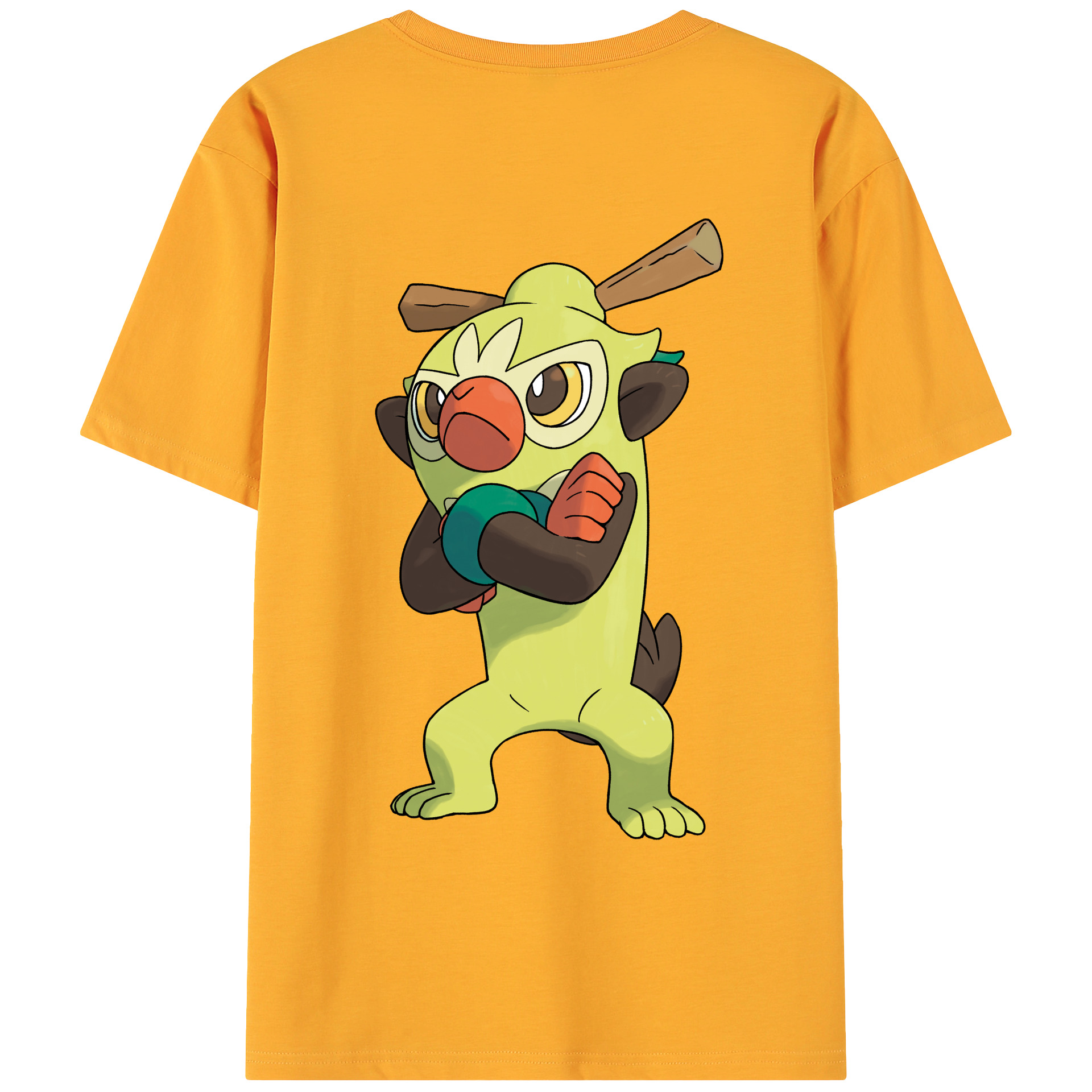 （画像用） ポケットモンスター Pokémon 綿100％ メンズ半袖Tシャツ（バックプリント） 通気性