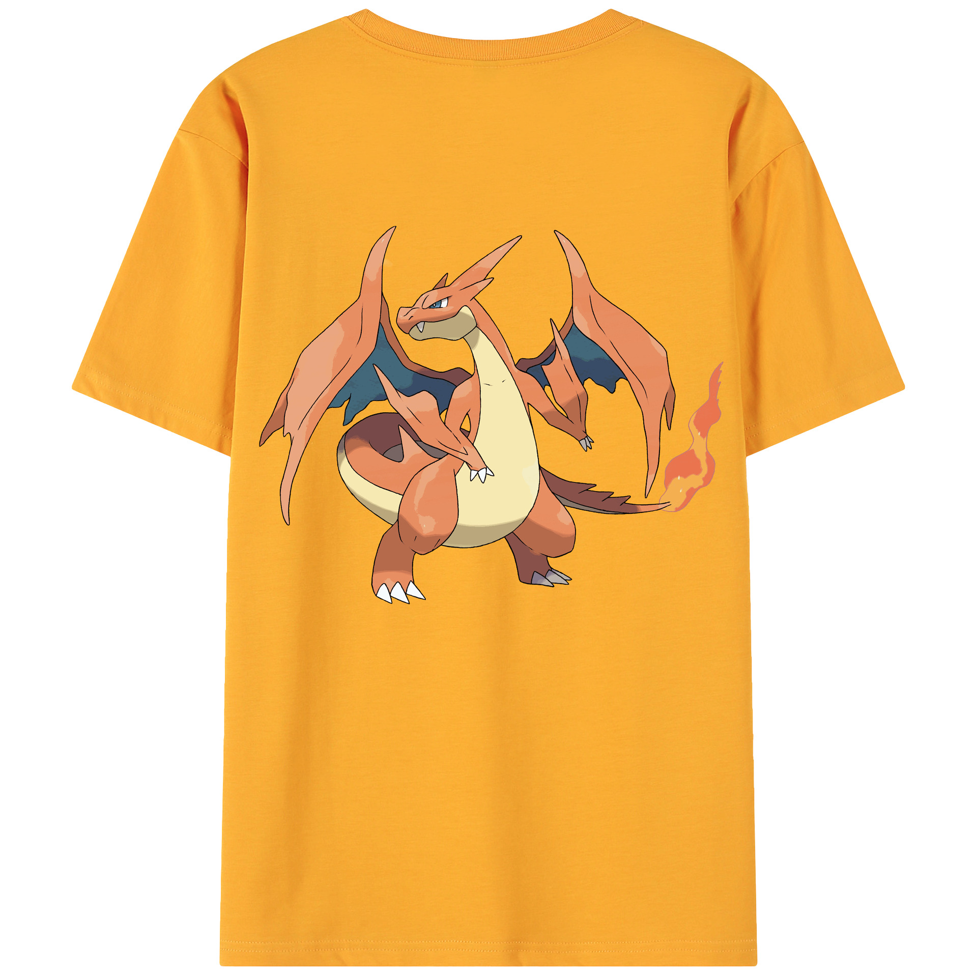 （画像用） ポケットモンスター Pokémon 綿100％ メンズ半袖Tシャツ（バックプリント） 通気性