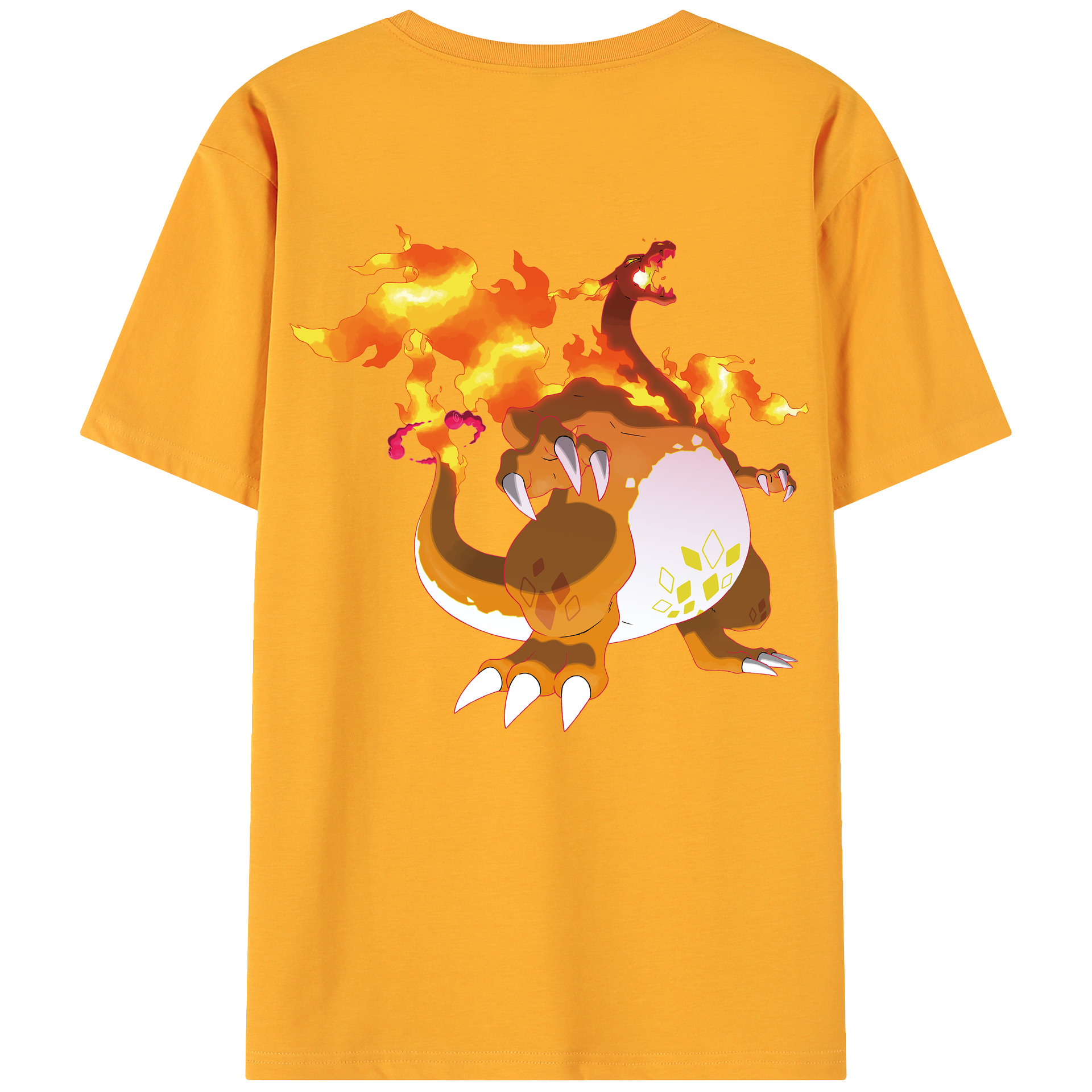 （画像用） ポケットモンスター Pokémon 綿100％ メンズ半袖Tシャツ（バックプリント） 通気性