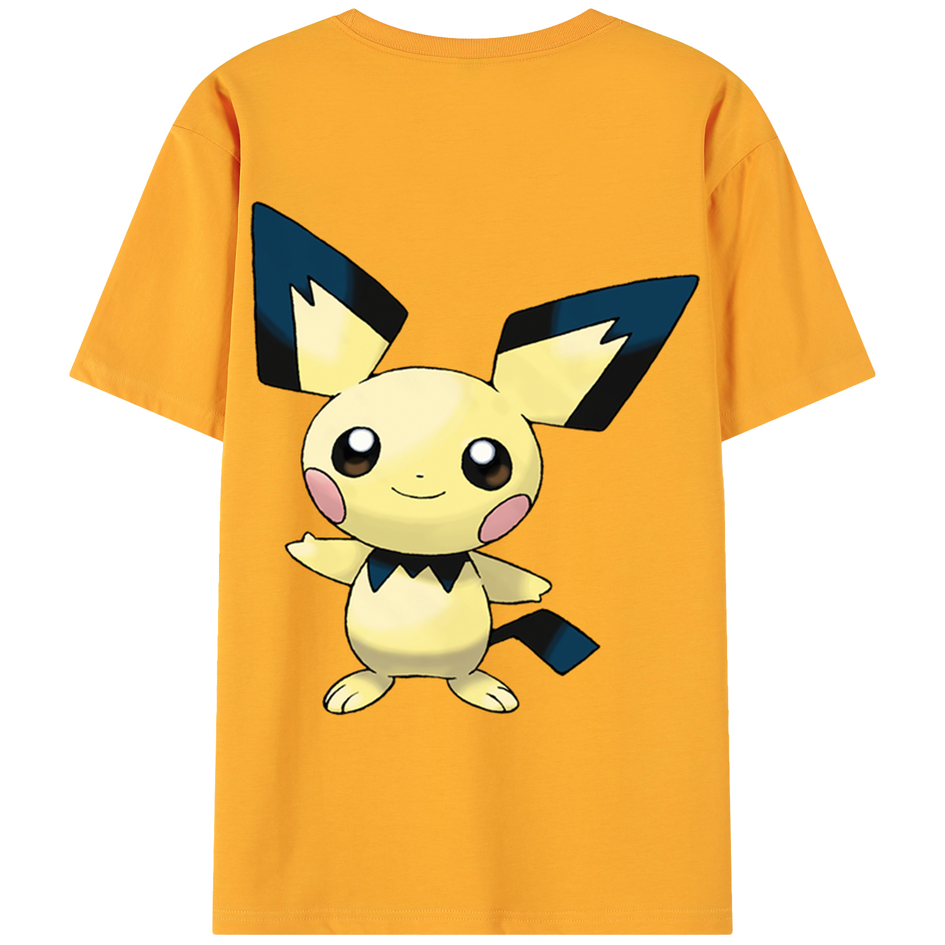 （画像用） ポケットモンスター Pokémon 綿100％ メンズ半袖Tシャツ（バックプリント） 通気性