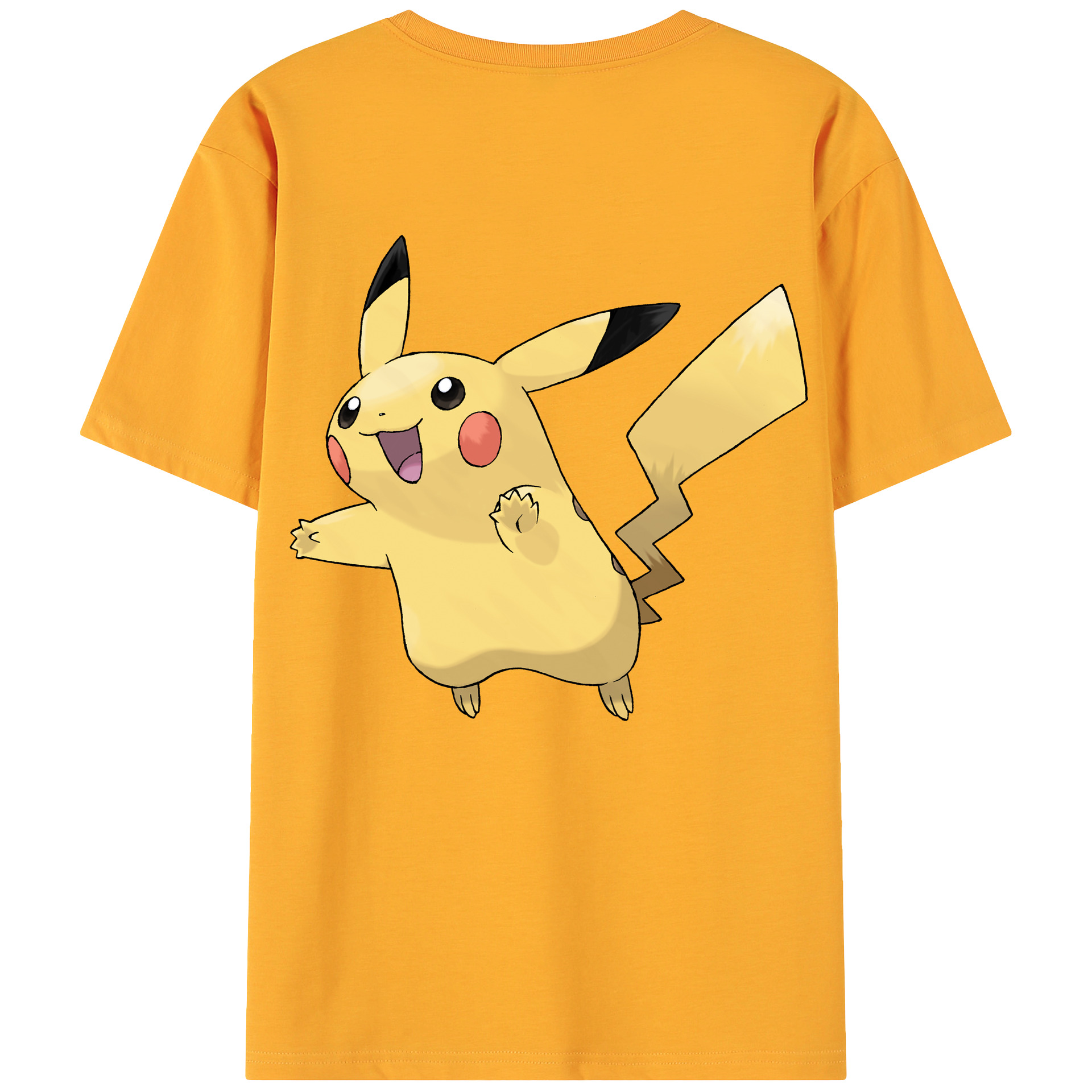 （画像用） ポケットモンスター Pokémon 綿100％ メンズ半袖Tシャツ（バックプリント） 通気性