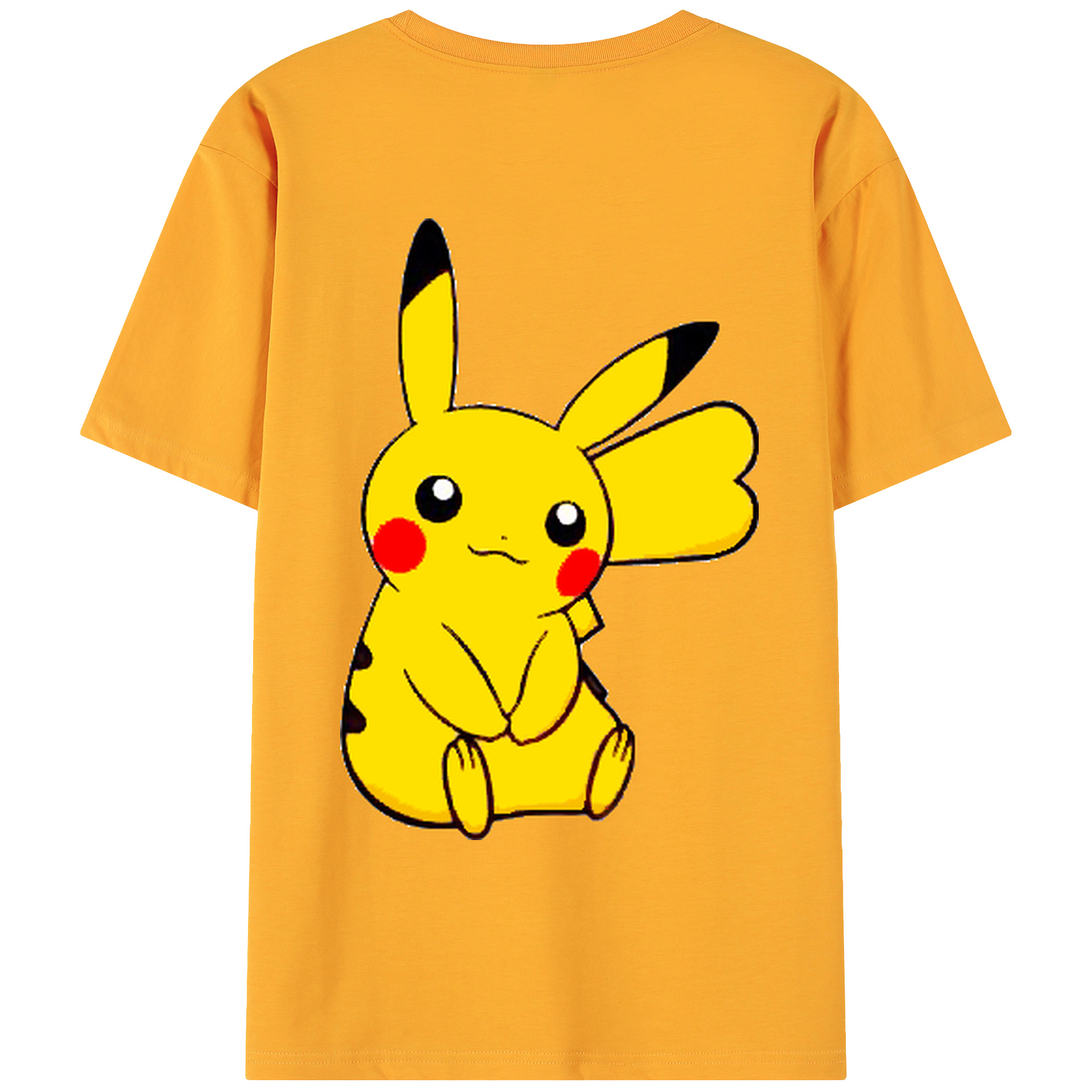 （画像用） ポケットモンスター Pokémon 綿100％ メンズ半袖Tシャツ（バックプリント） 通気性
