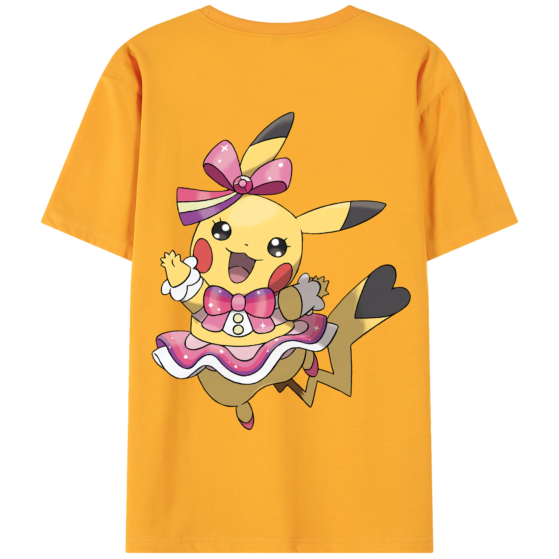 （画像用） ポケットモンスター Pokémon 綿100％ メンズ半袖Tシャツ（バックプリント） 通気性
