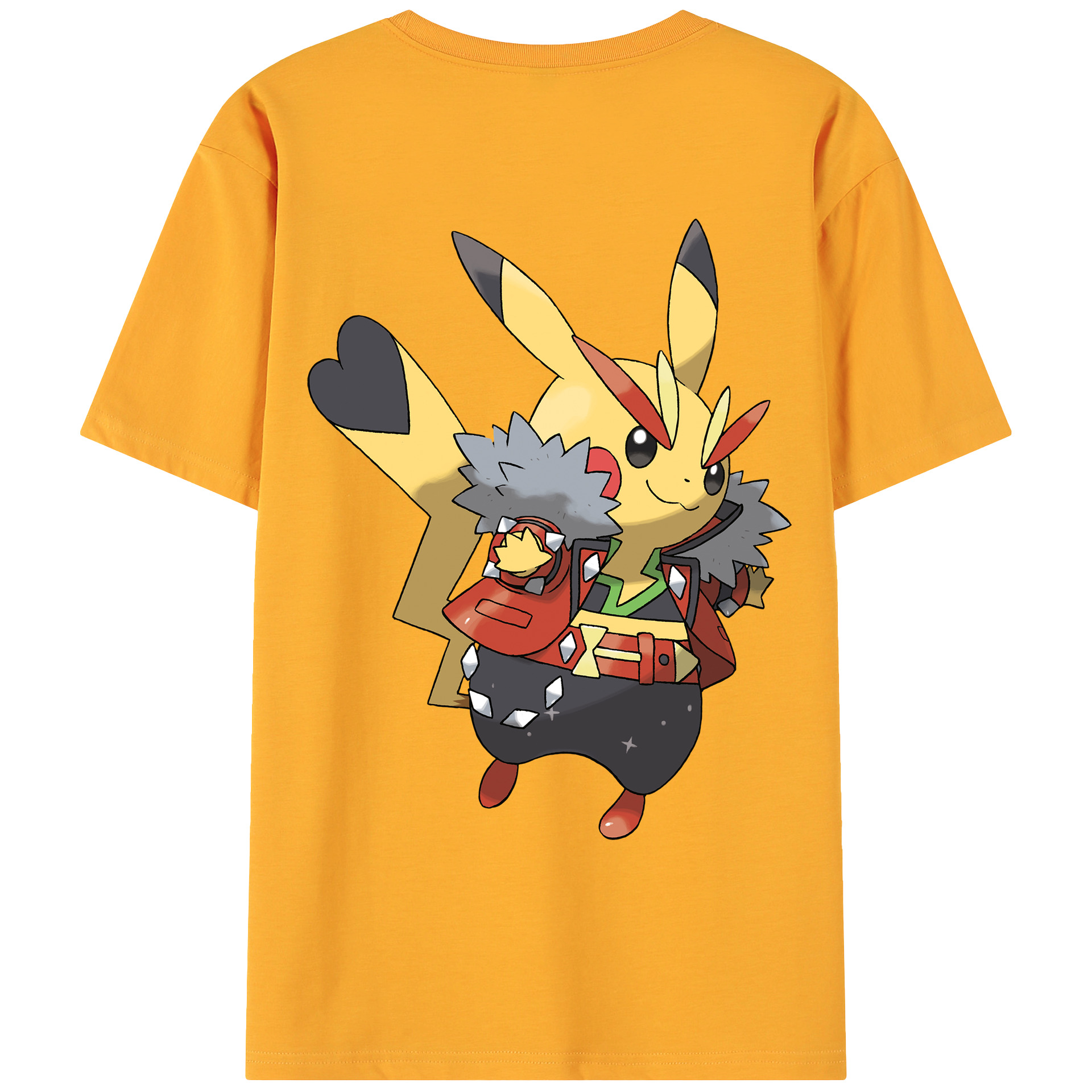 （画像用） ポケットモンスター Pokémon 綿100％ メンズ半袖Tシャツ（バックプリント） 通気性