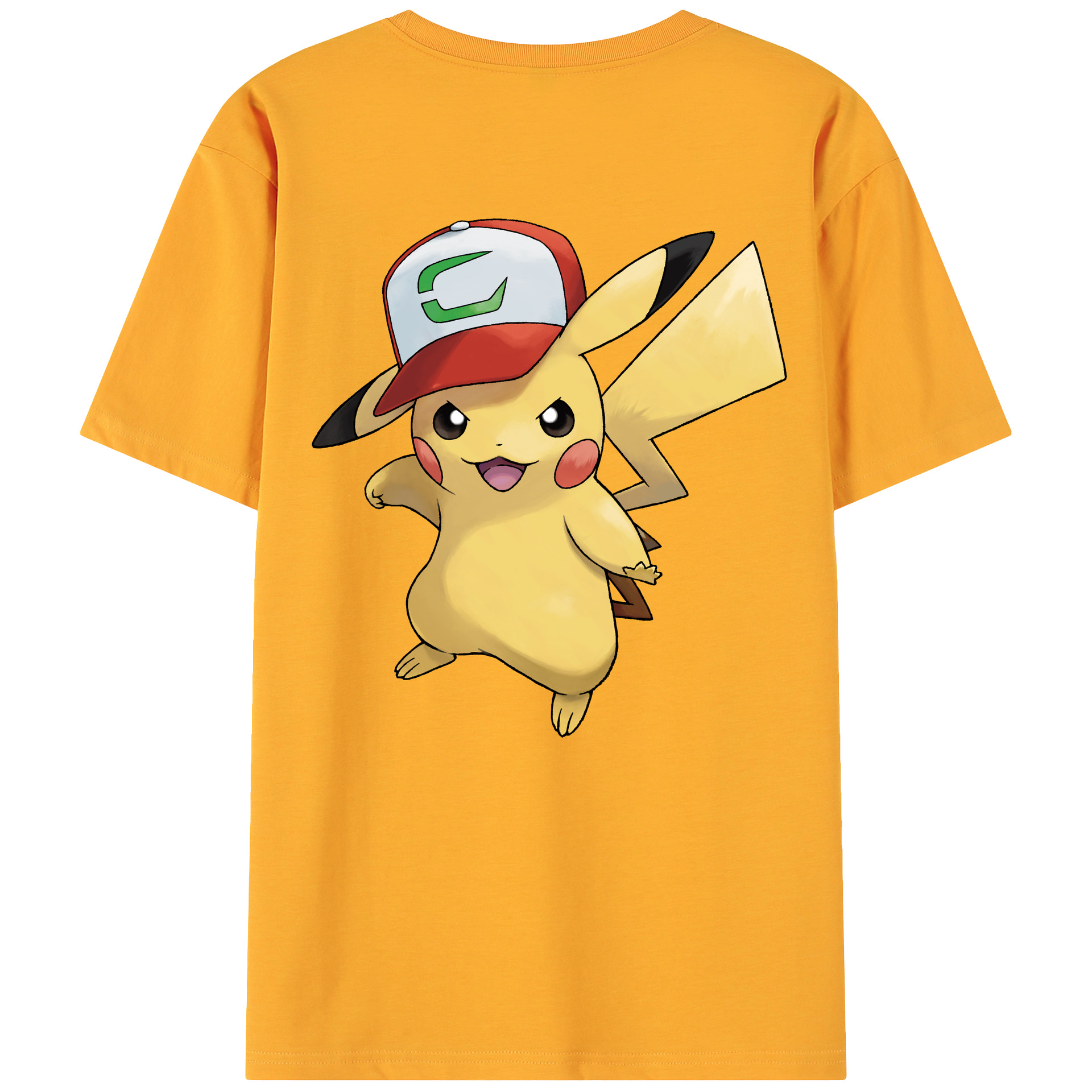 （画像用） ポケットモンスター Pokémon 綿100％ メンズ半袖Tシャツ（バックプリント） 通気性