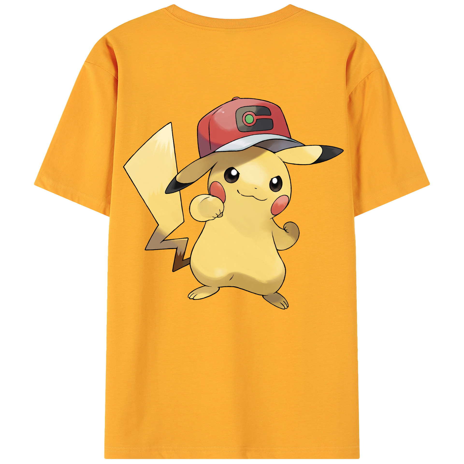 （画像用） ポケットモンスター Pokémon 綿100％ メンズ半袖Tシャツ（バックプリント） 通気性