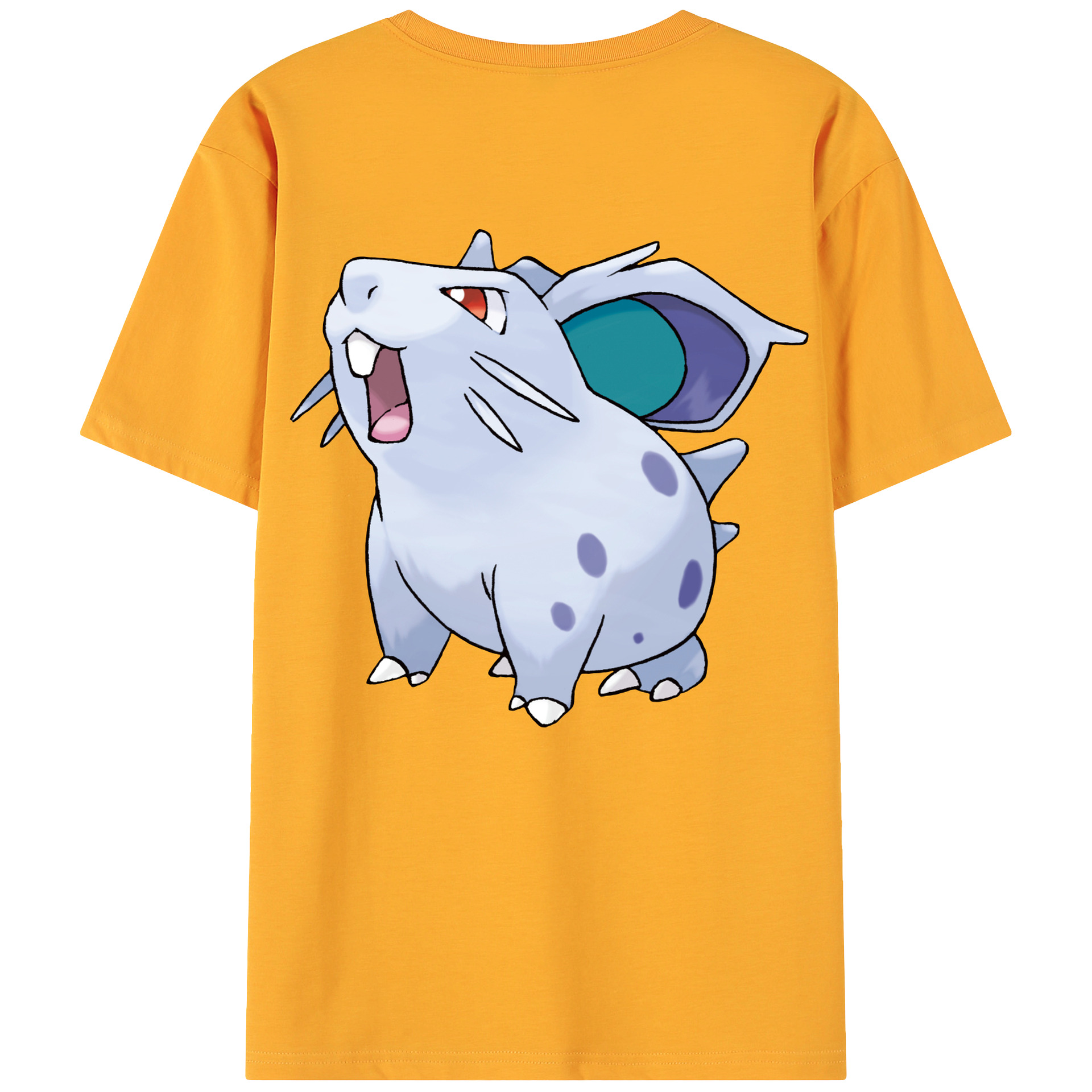 （画像用） ポケットモンスター Pokémon 綿100％ メンズ半袖Tシャツ（バックプリント） 通気性