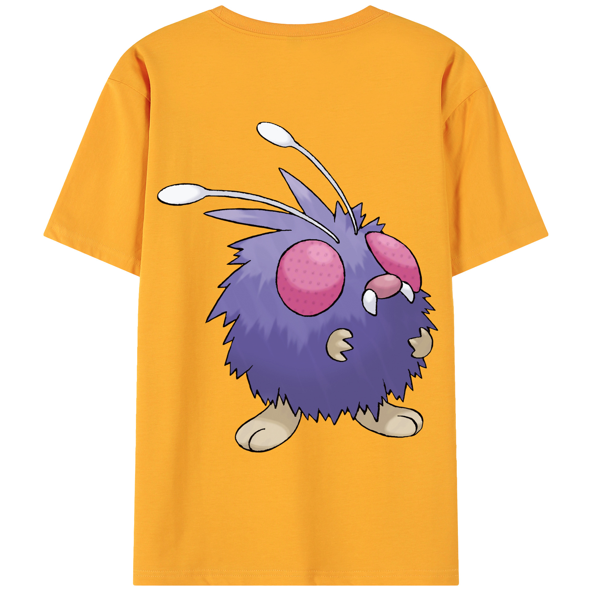 （画像用） ポケットモンスター Pokémon 綿100％ メンズ半袖Tシャツ（バックプリント） 通気性