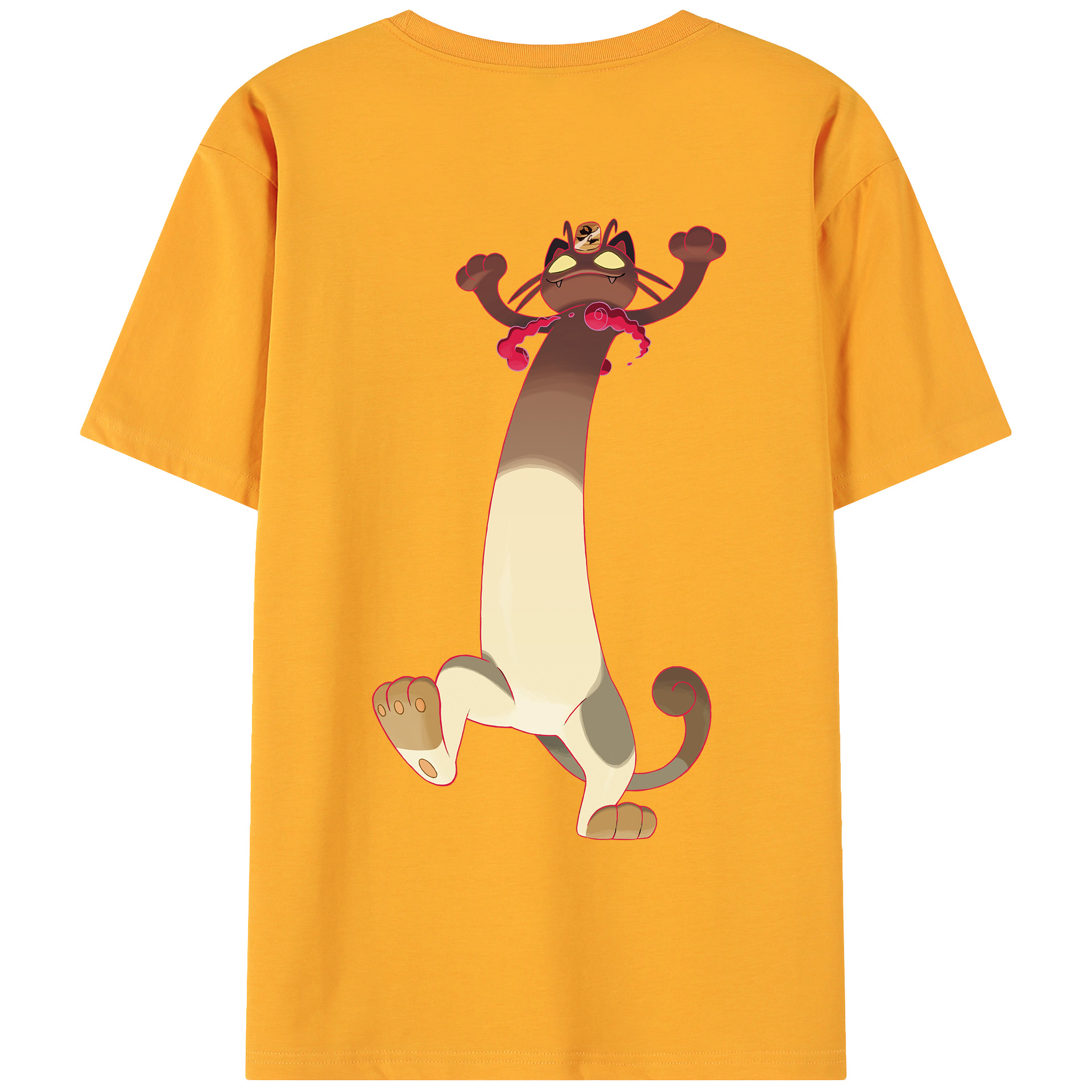 （画像用） ポケットモンスター Pokémon 綿100％ メンズ半袖Tシャツ（バックプリント） 通気性