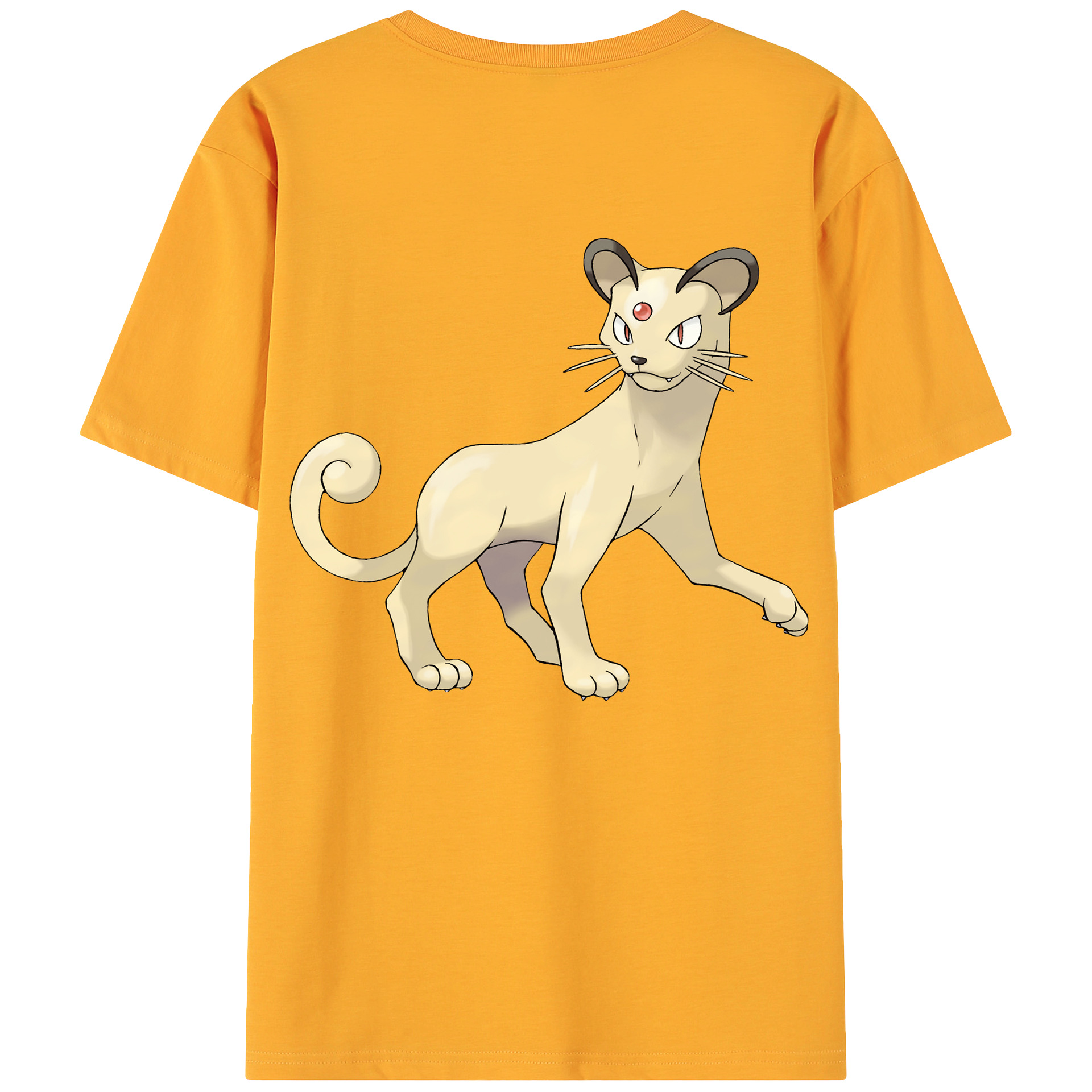 （画像用） ポケットモンスター Pokémon 綿100％ メンズ半袖Tシャツ（バックプリント） 通気性