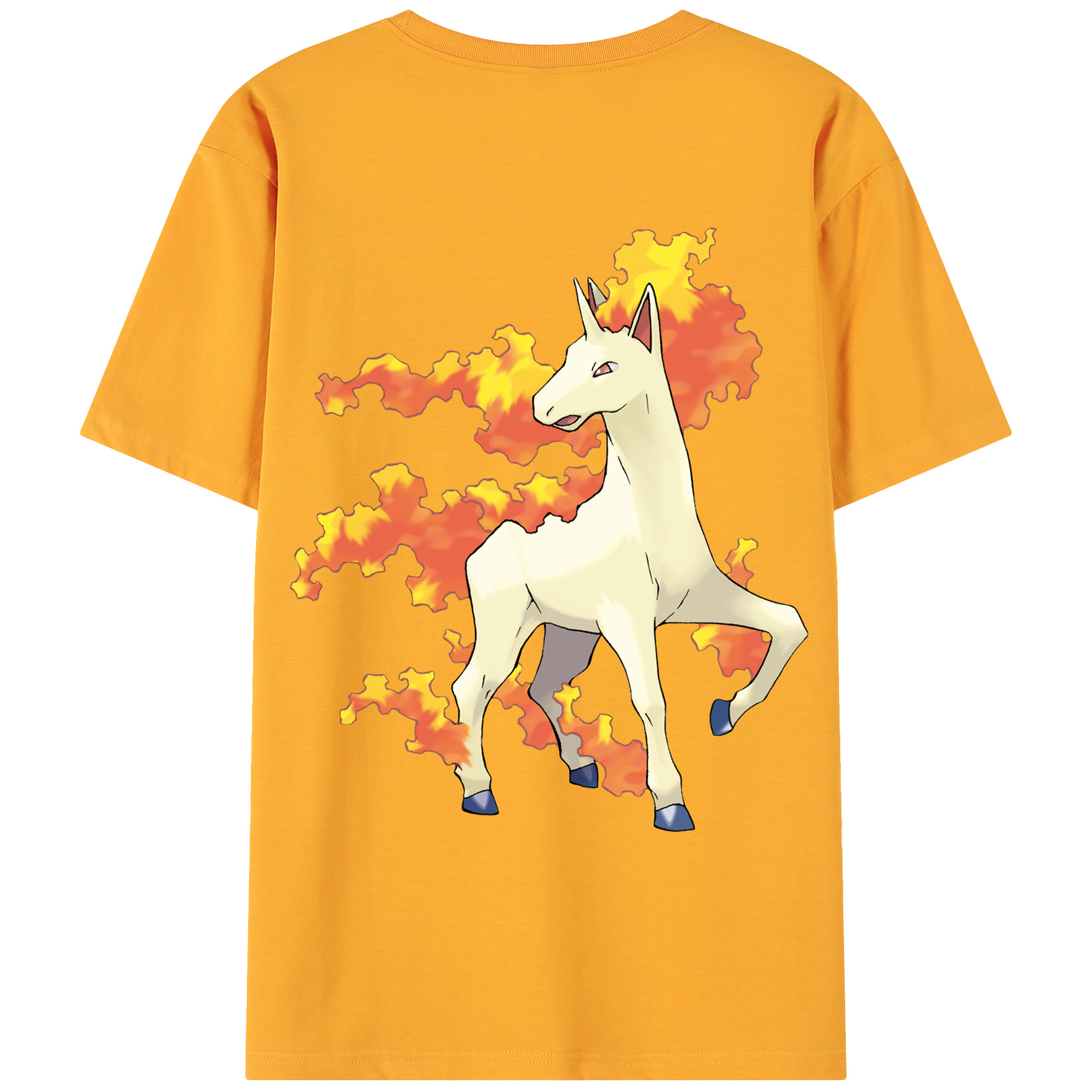 （画像用） ポケットモンスター Pokémon 綿100％ メンズ半袖Tシャツ（バックプリント） 通気性