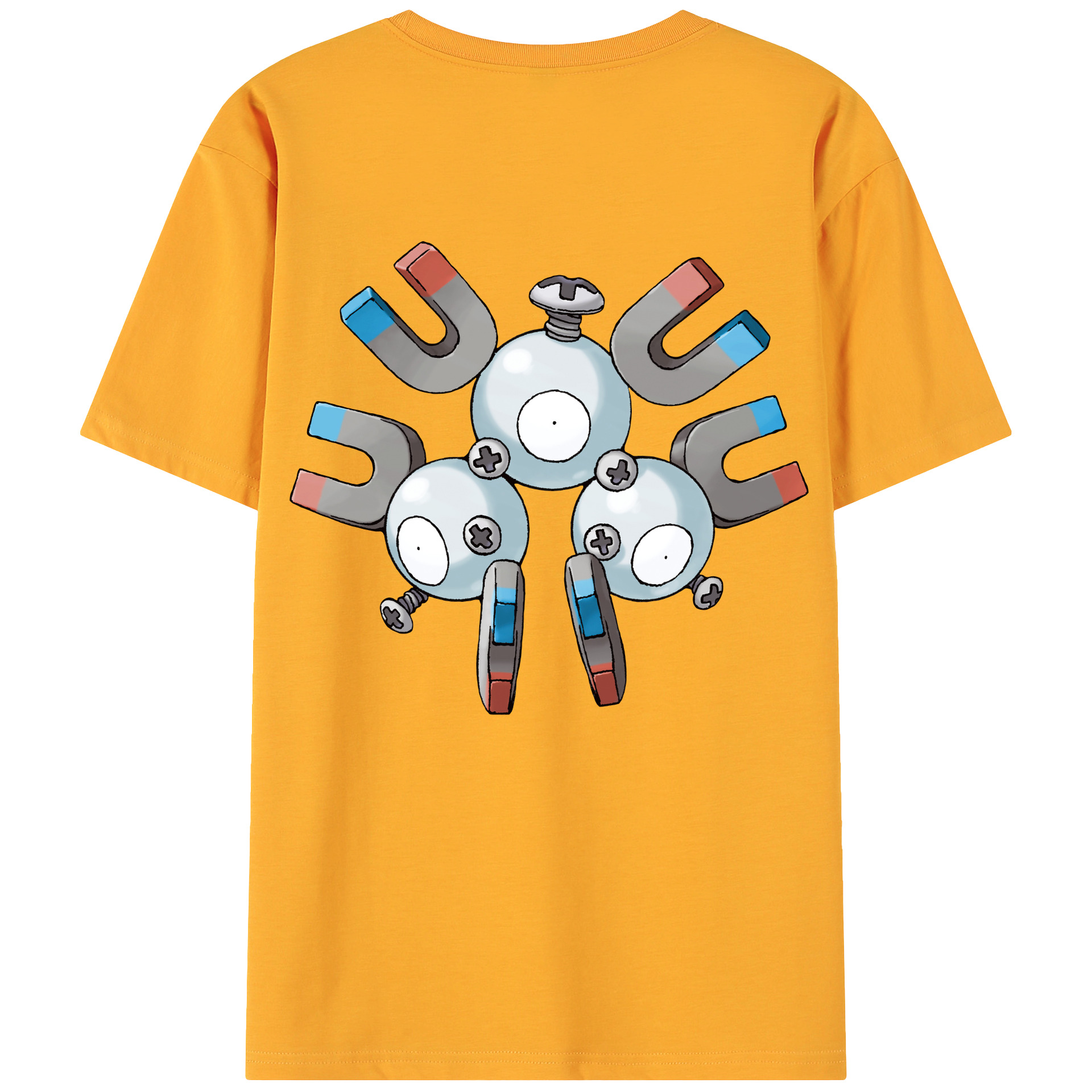 （画像用） ポケットモンスター Pokémon 綿100％ メンズ半袖Tシャツ（バックプリント） 通気性