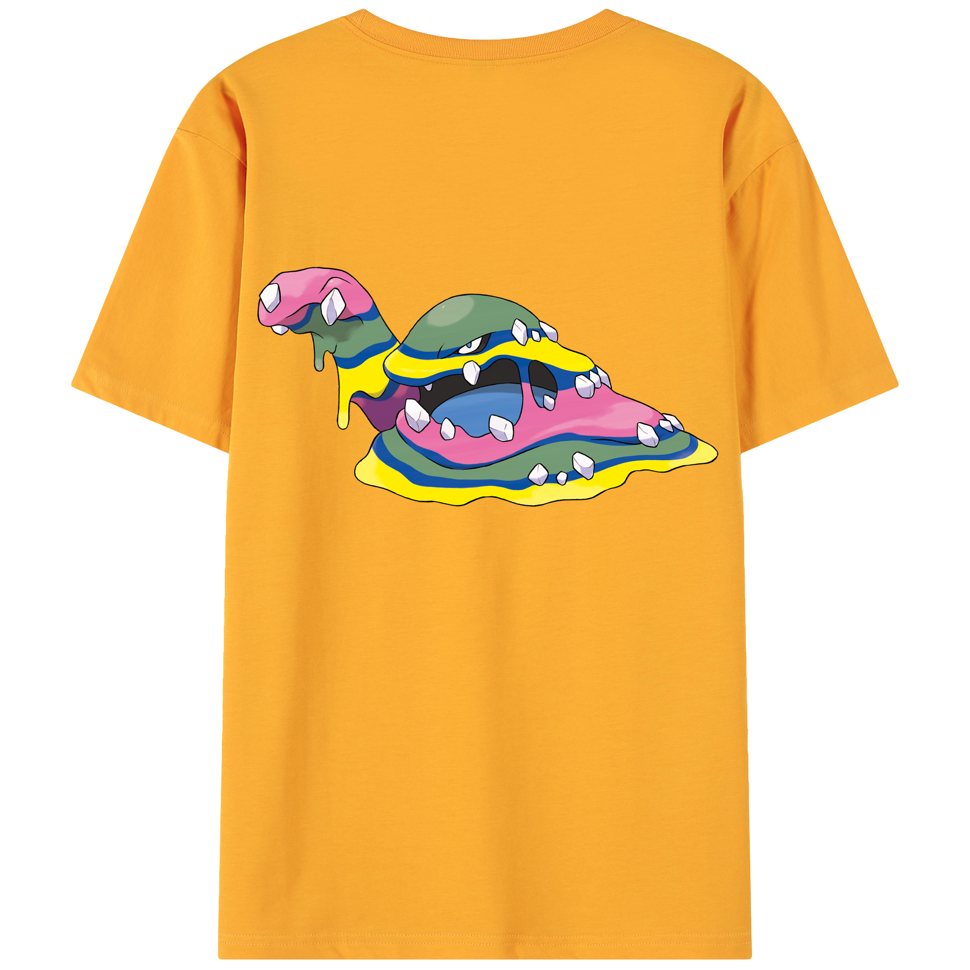 （画像用） ポケットモンスター Pokémon 綿100％ メンズ半袖Tシャツ（バックプリント） 通気性