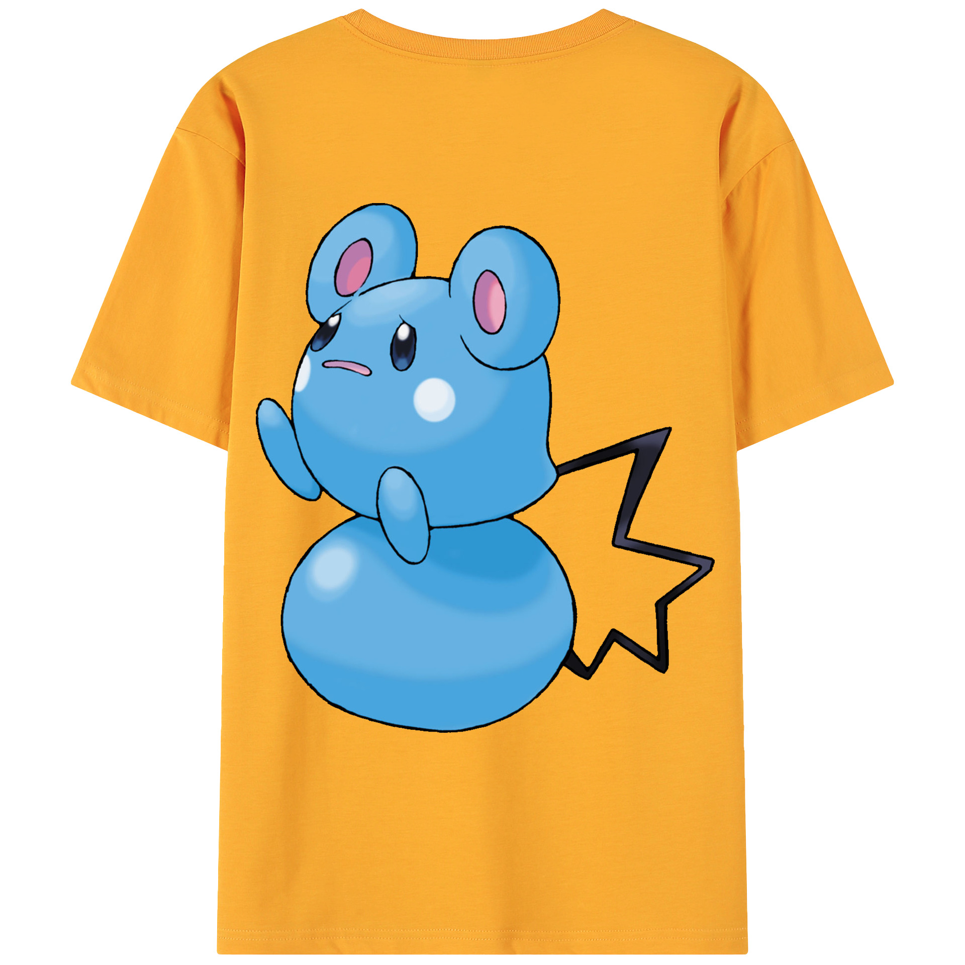 （画像用） ポケットモンスター Pokémon 綿100％ メンズ半袖Tシャツ（バックプリント） 通気性