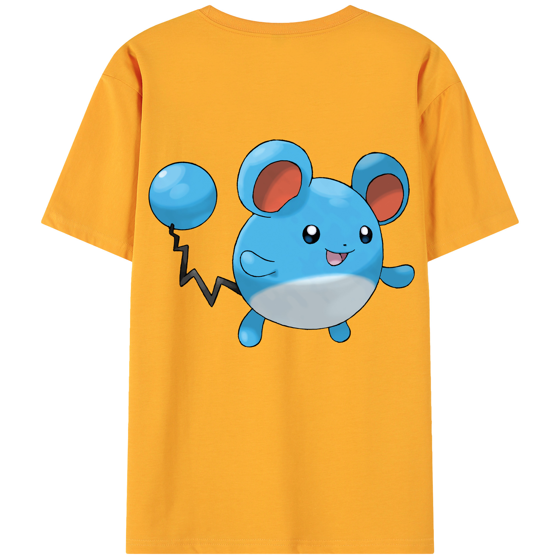 （画像用） ポケットモンスター Pokémon 綿100％ メンズ半袖Tシャツ（バックプリント） 通気性