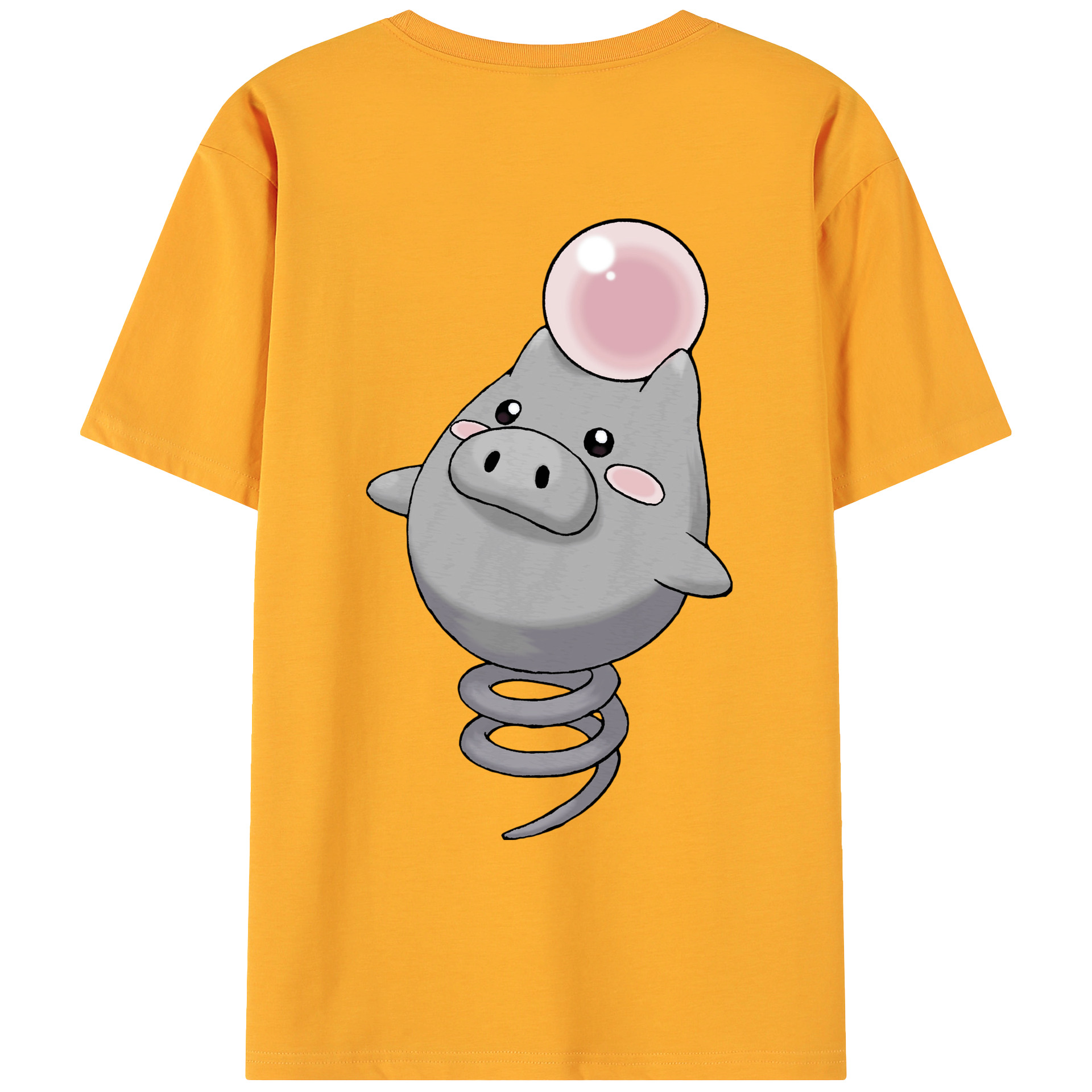 （画像用） ポケットモンスター Pokémon 綿100％ メンズ半袖Tシャツ（バックプリント） 通気性