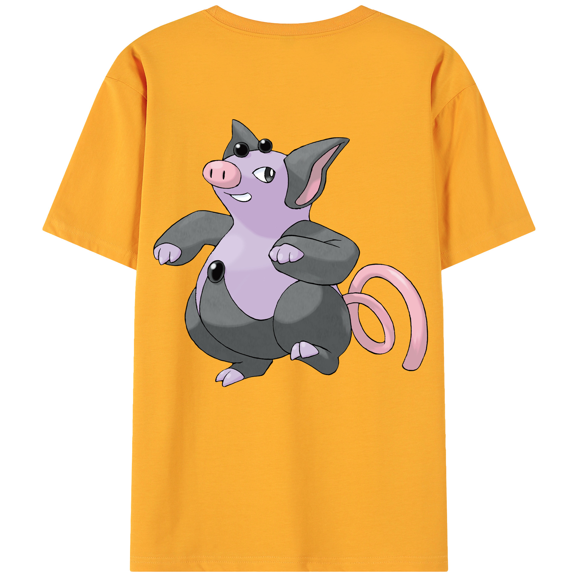 （画像用） ポケットモンスター Pokémon 綿100％ メンズ半袖Tシャツ（バックプリント） 通気性