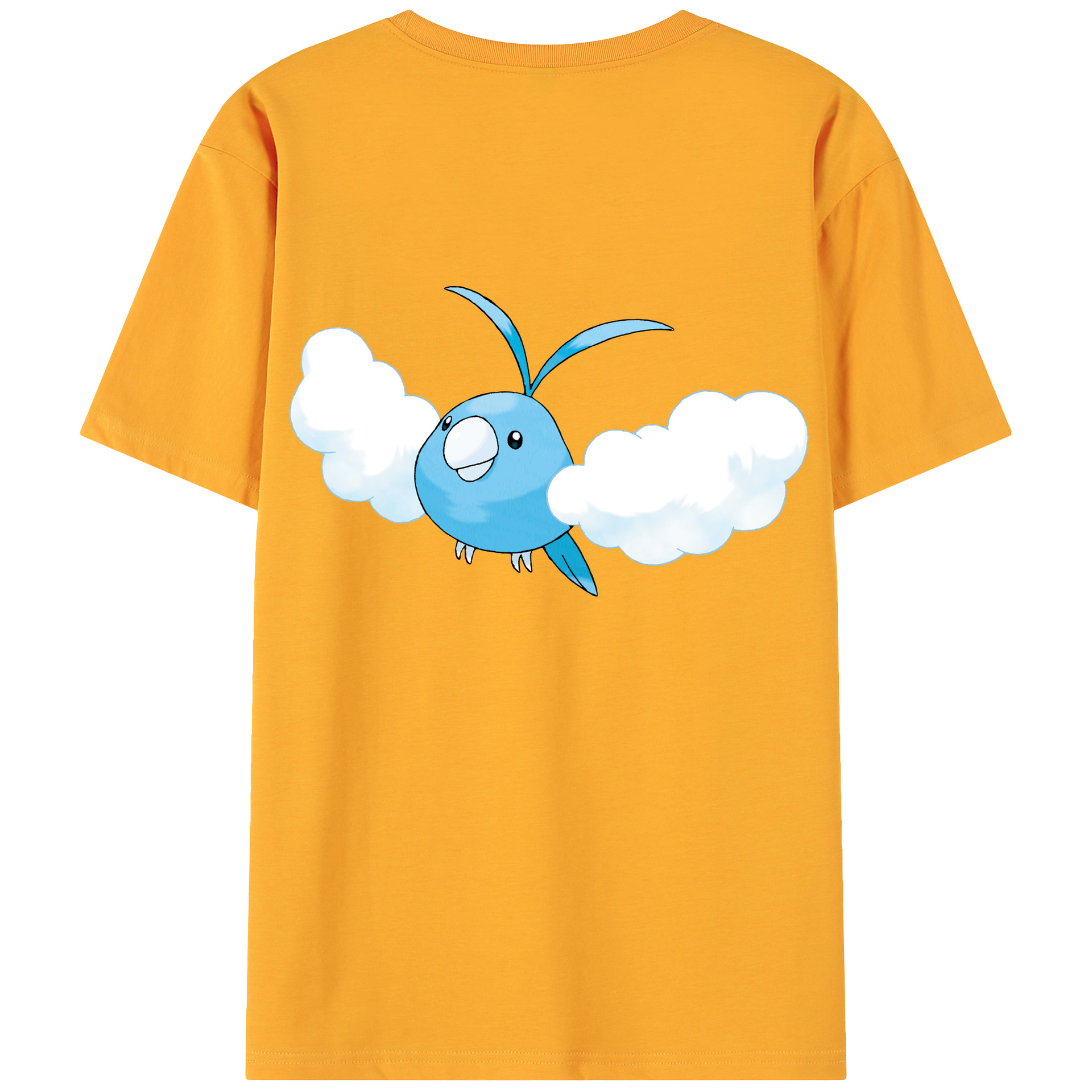 （画像用） ポケットモンスター Pokémon 綿100％ メンズ半袖Tシャツ（バックプリント） 通気性