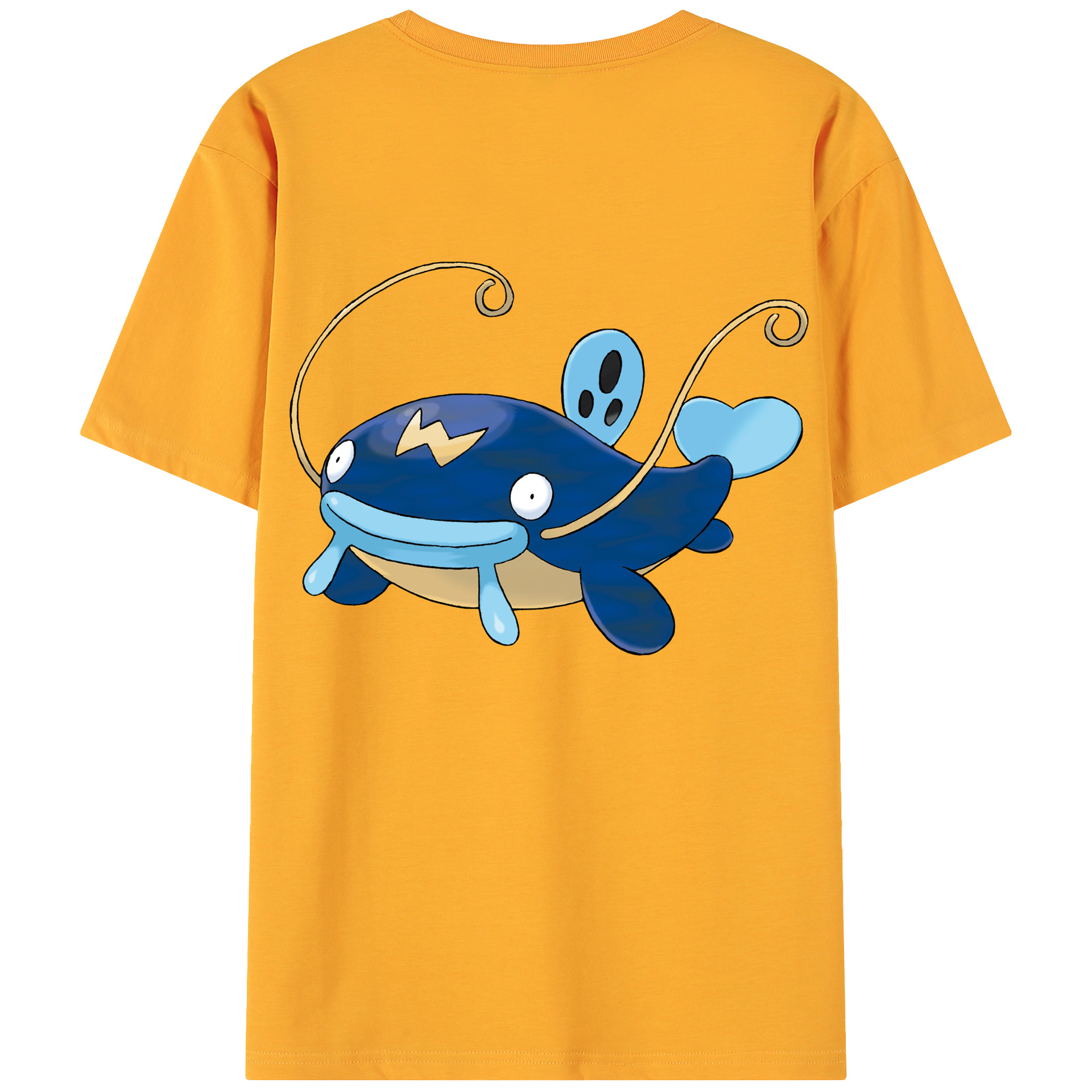 （画像用） ポケットモンスター Pokémon 綿100％ メンズ半袖Tシャツ（バックプリント） 通気性