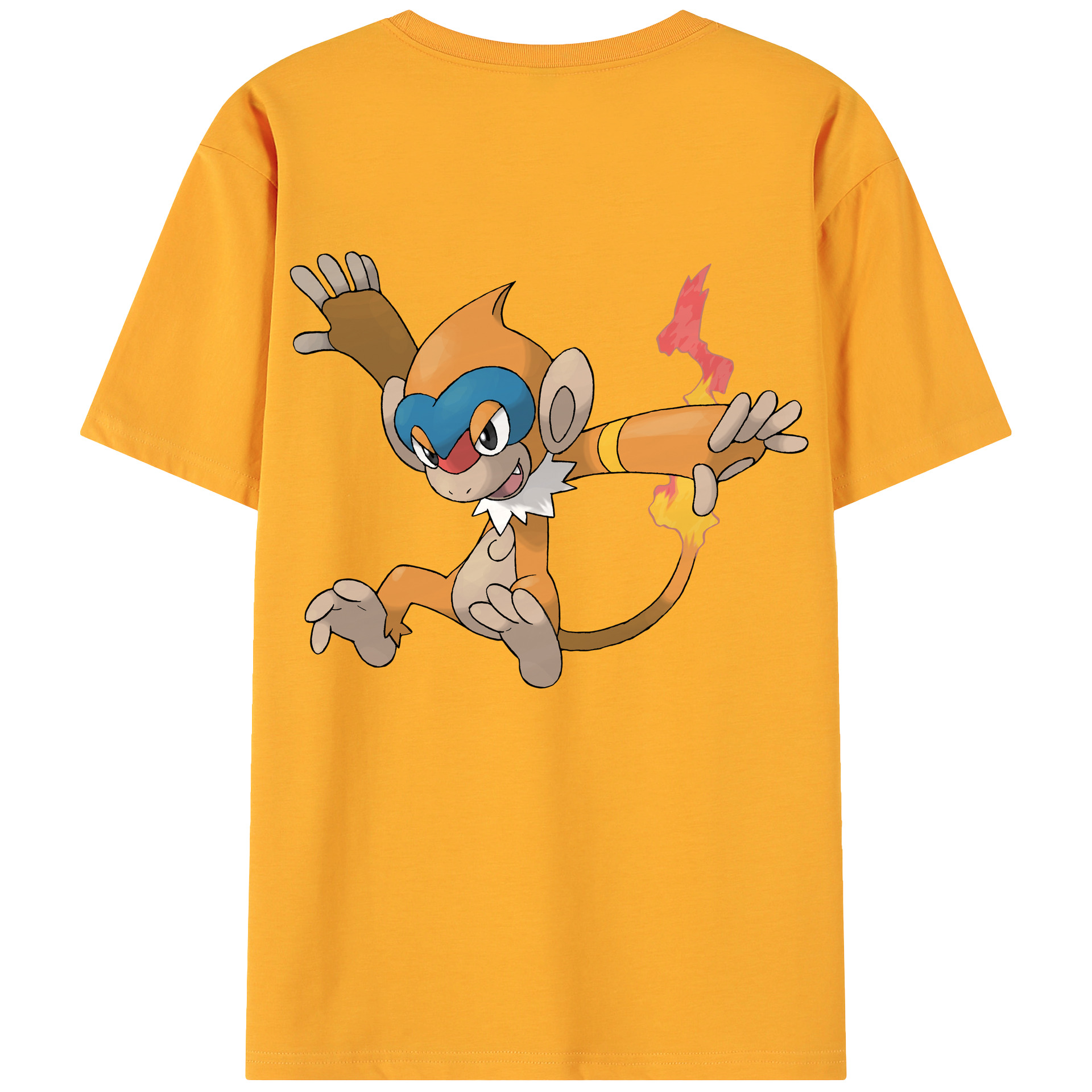 （画像用） ポケットモンスター Pokémon 綿100％ メンズ半袖Tシャツ（バックプリント） 通気性