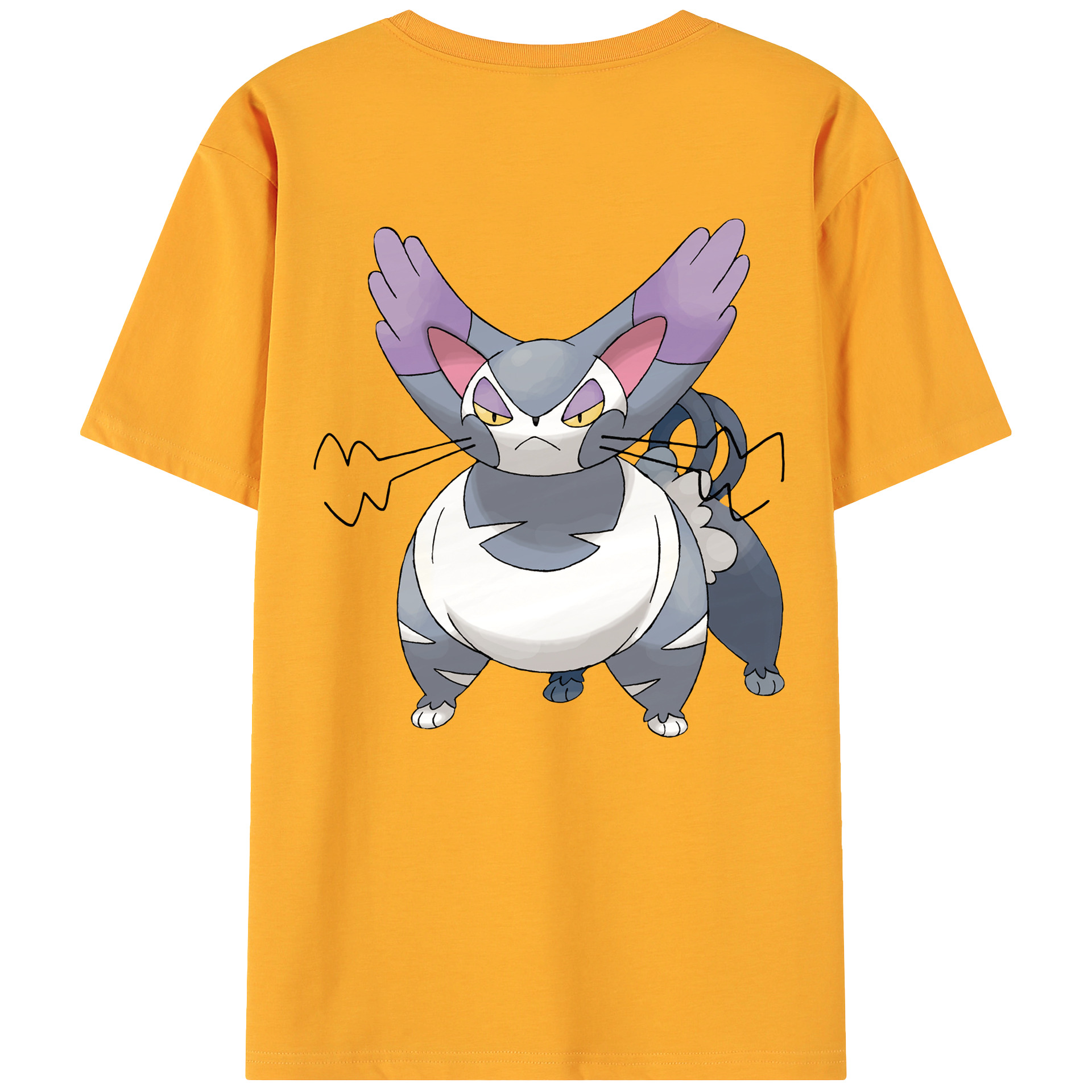 （画像用） ポケットモンスター Pokémon 綿100％ メンズ半袖Tシャツ（バックプリント） 通気性