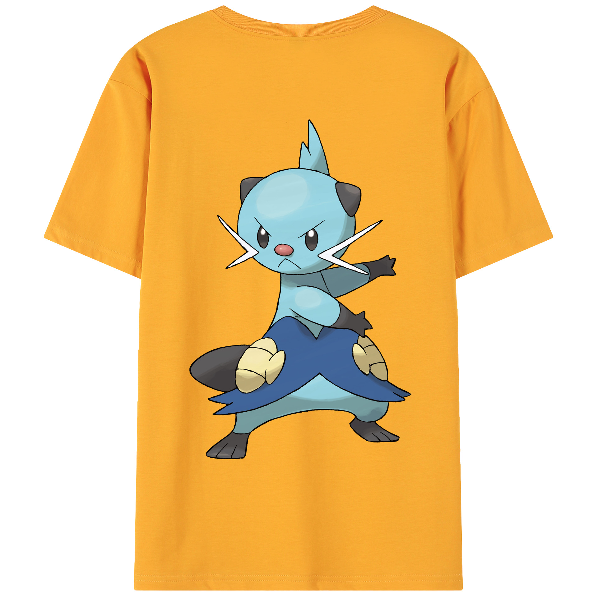 （画像用） ポケットモンスター Pokémon 綿100％ メンズ半袖Tシャツ（バックプリント） 通気性