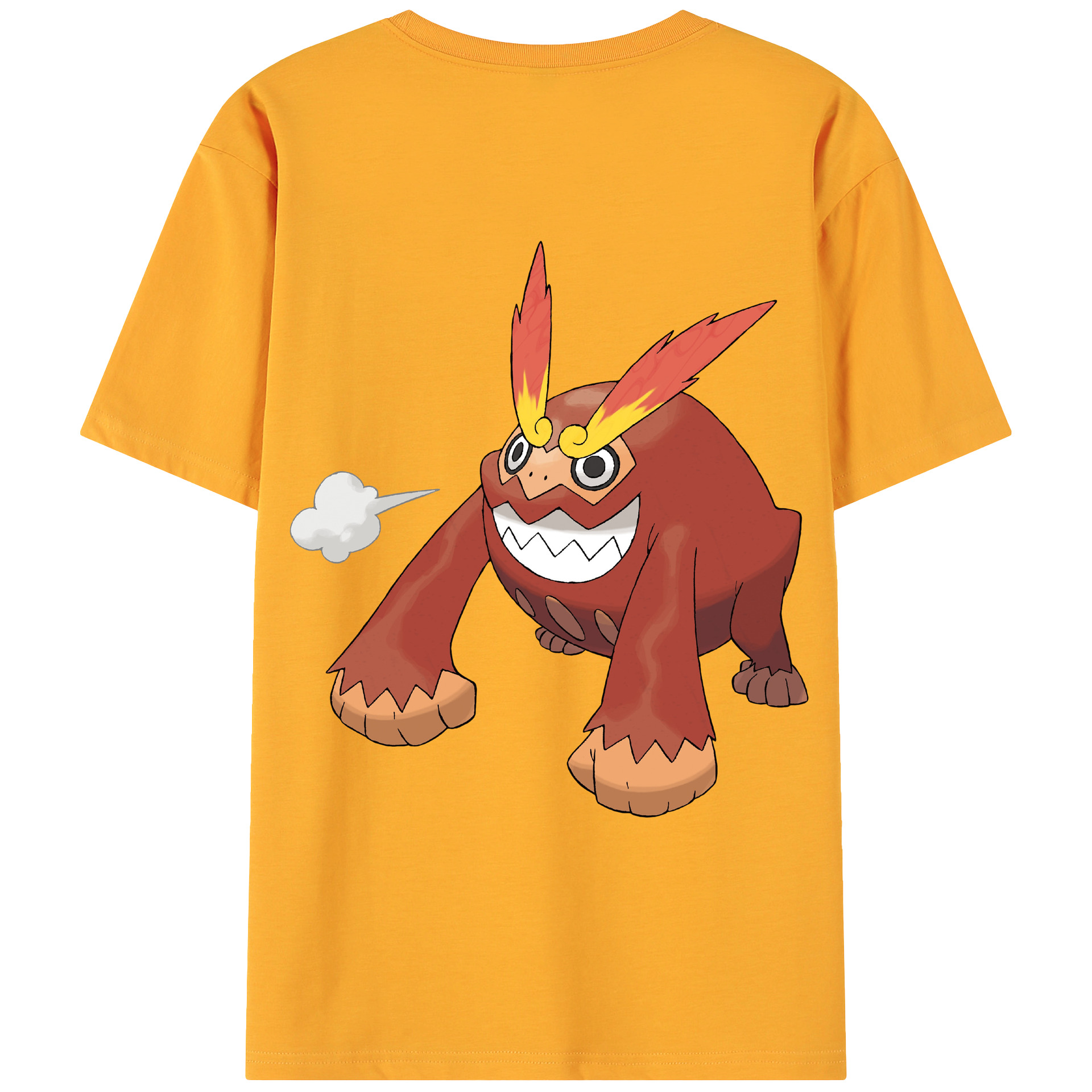 （画像用） ポケットモンスター Pokémon 綿100％ メンズ半袖Tシャツ（バックプリント） 通気性