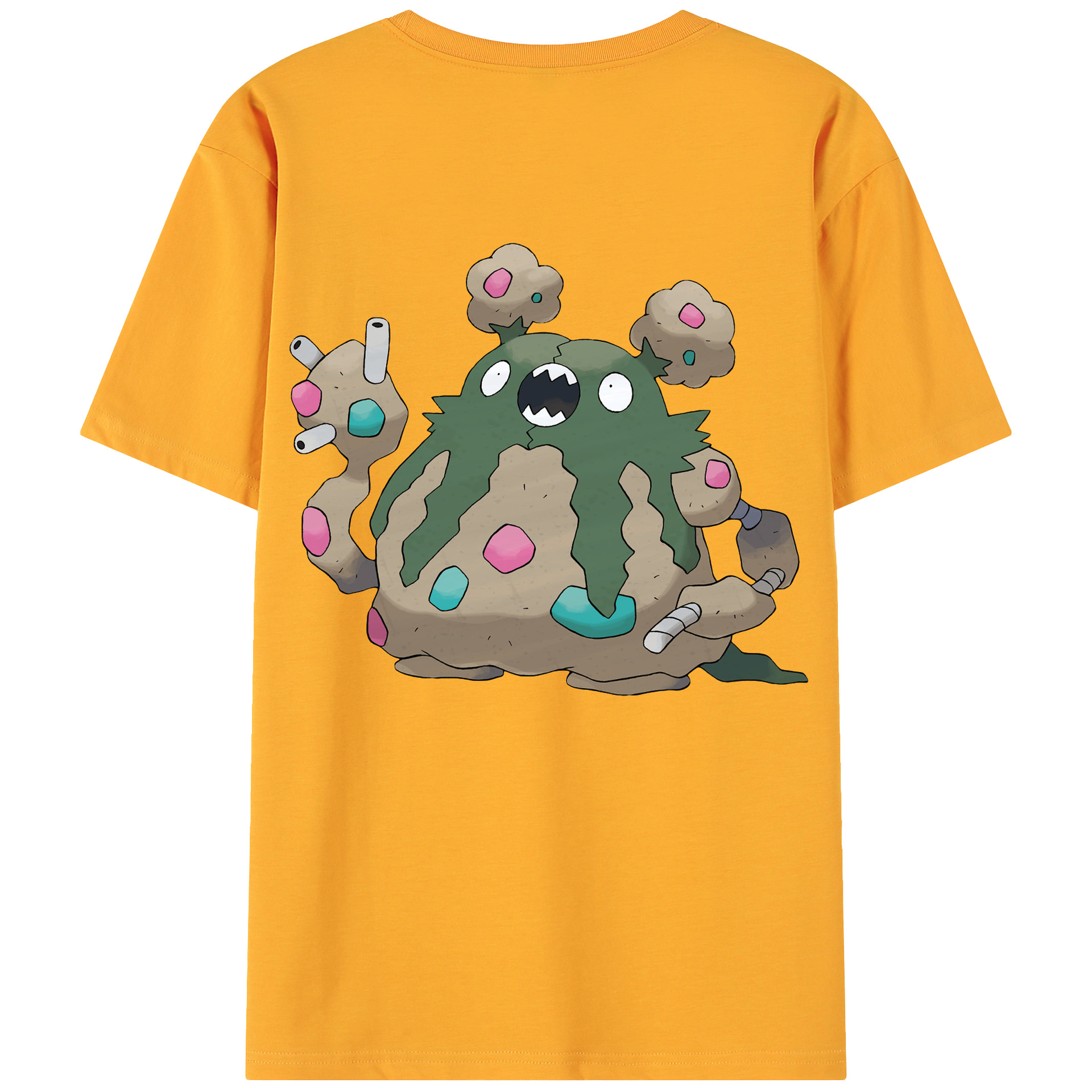（画像用） ポケットモンスター Pokémon 綿100％ メンズ半袖Tシャツ（バックプリント） 通気性