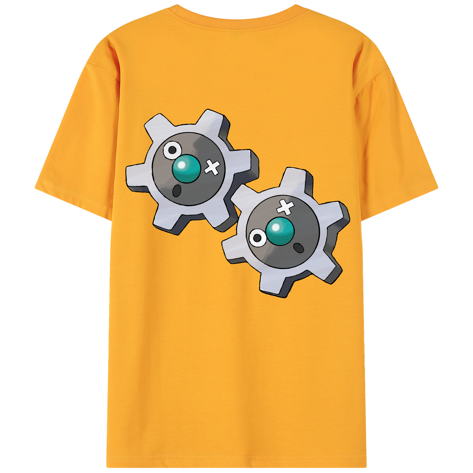 （画像用） ポケットモンスター Pokémon 綿100％ メンズ半袖Tシャツ（バックプリント） 通気性