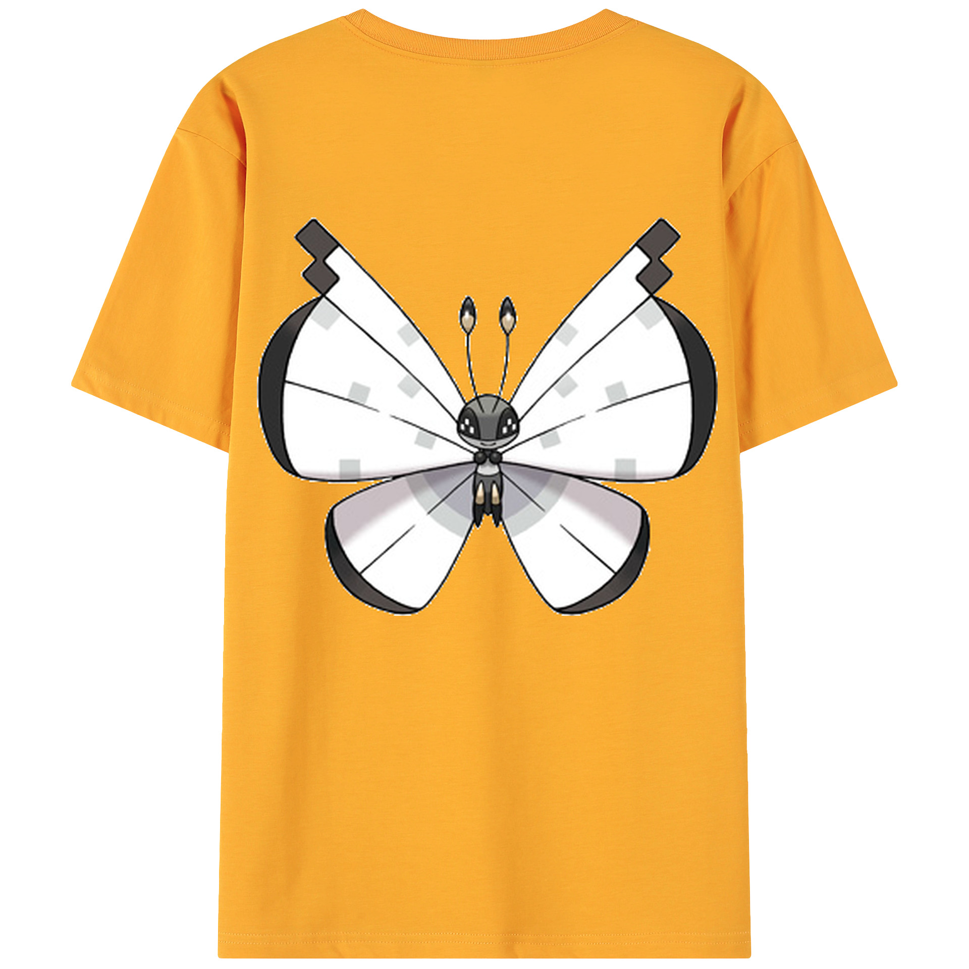 （画像用） ポケットモンスター Pokémon 綿100％ メンズ半袖Tシャツ（バックプリント） 通気性