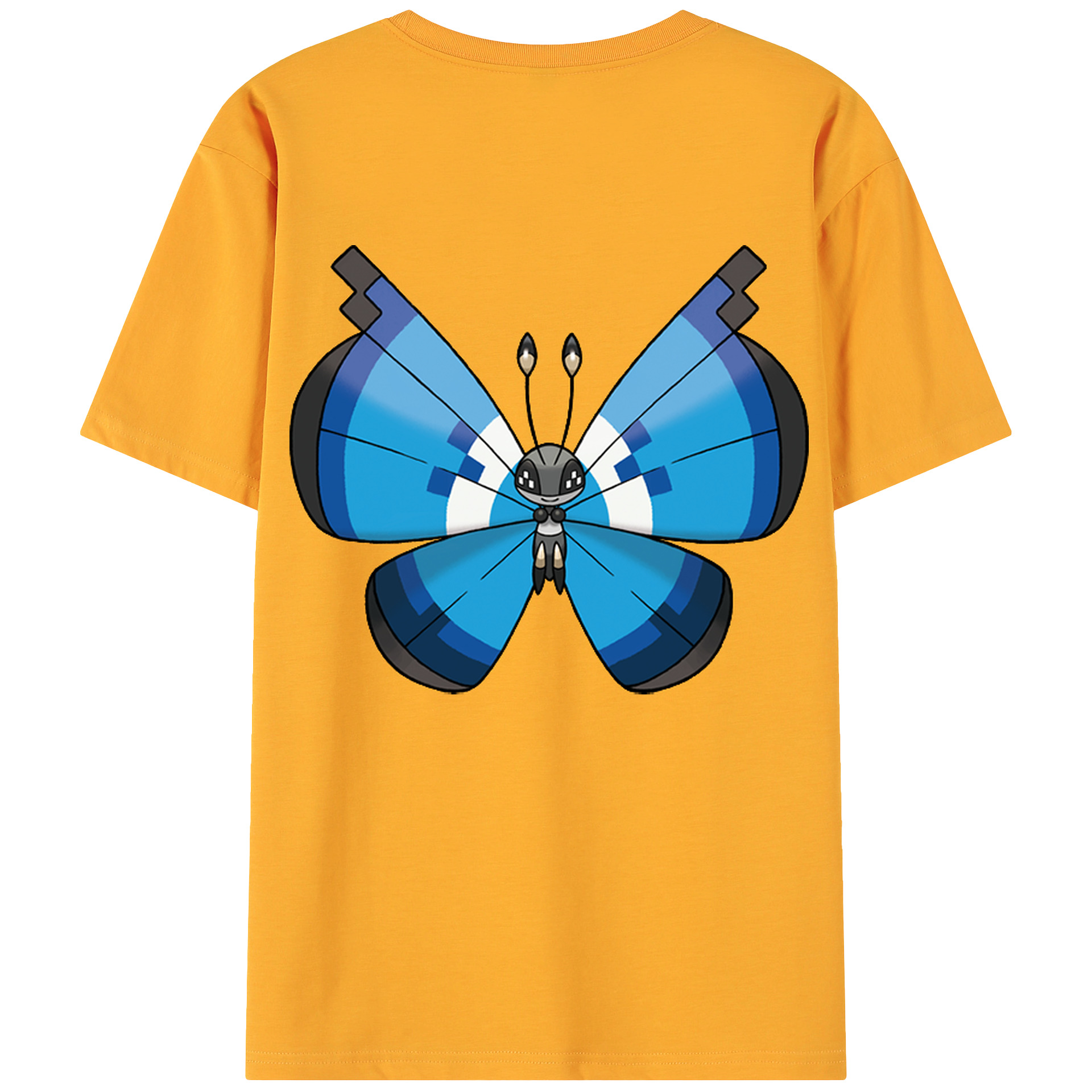 （画像用） ポケットモンスター Pokémon 綿100％ メンズ半袖Tシャツ（バックプリント） 通気性