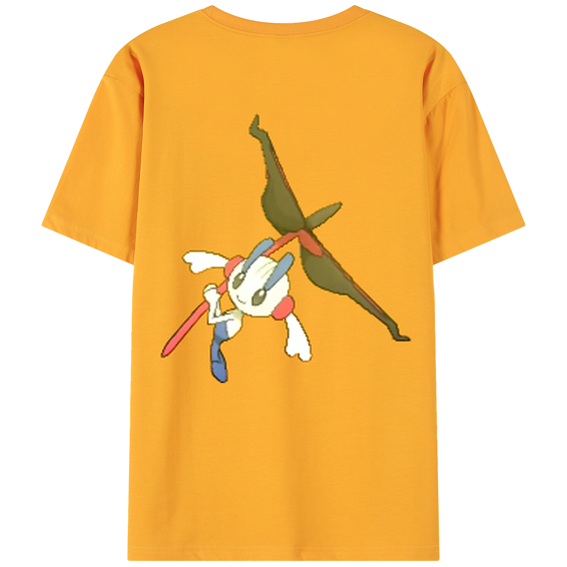 （画像用） ポケットモンスター Pokémon 綿100％ メンズ半袖Tシャツ（バックプリント） 通気性
