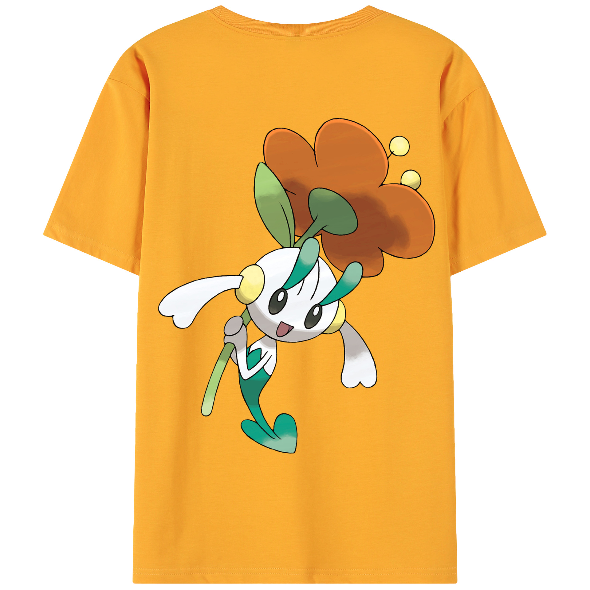 （画像用） ポケットモンスター Pokémon 綿100％ メンズ半袖Tシャツ（バックプリント） 通気性