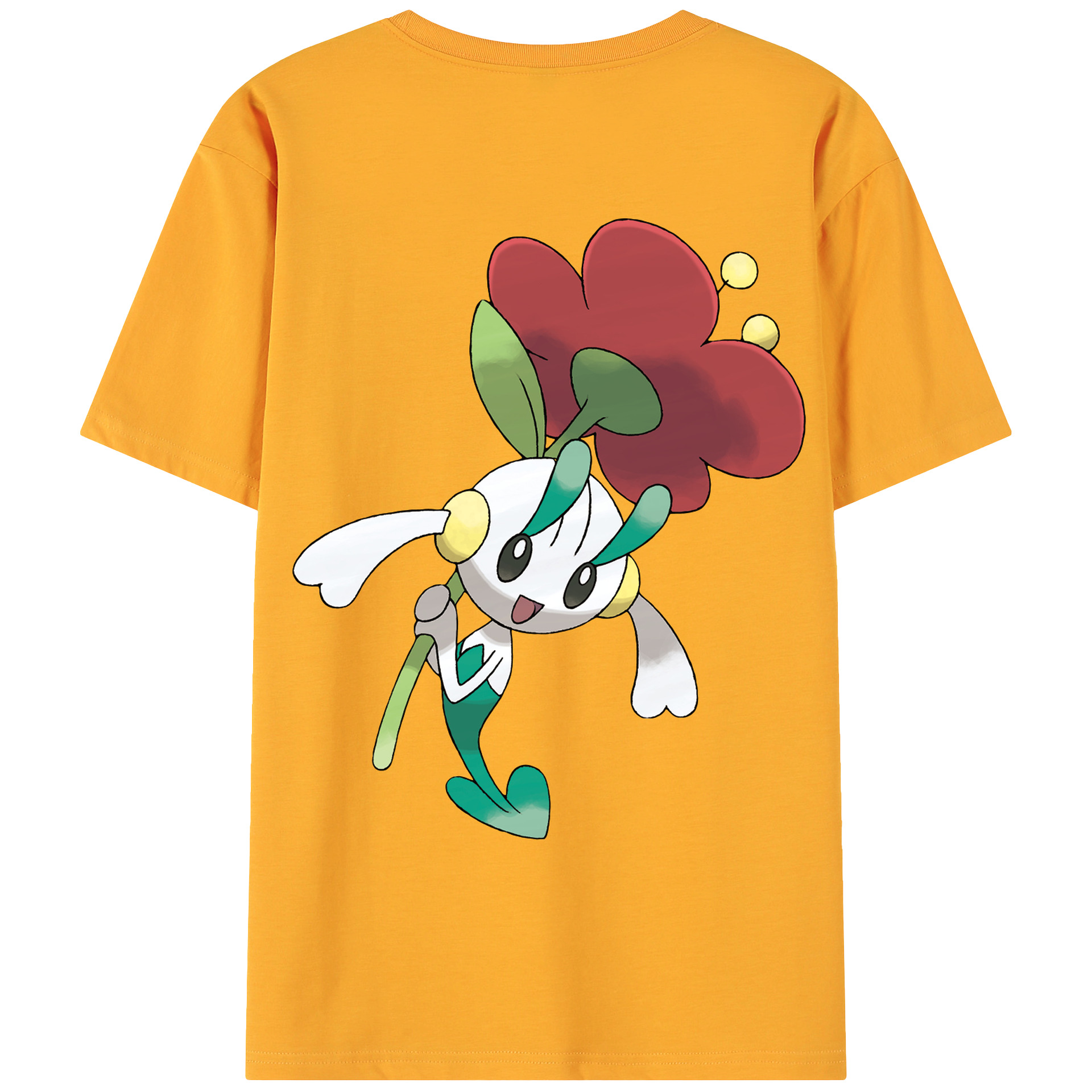 （画像用） ポケットモンスター Pokémon 綿100％ メンズ半袖Tシャツ（バックプリント） 通気性