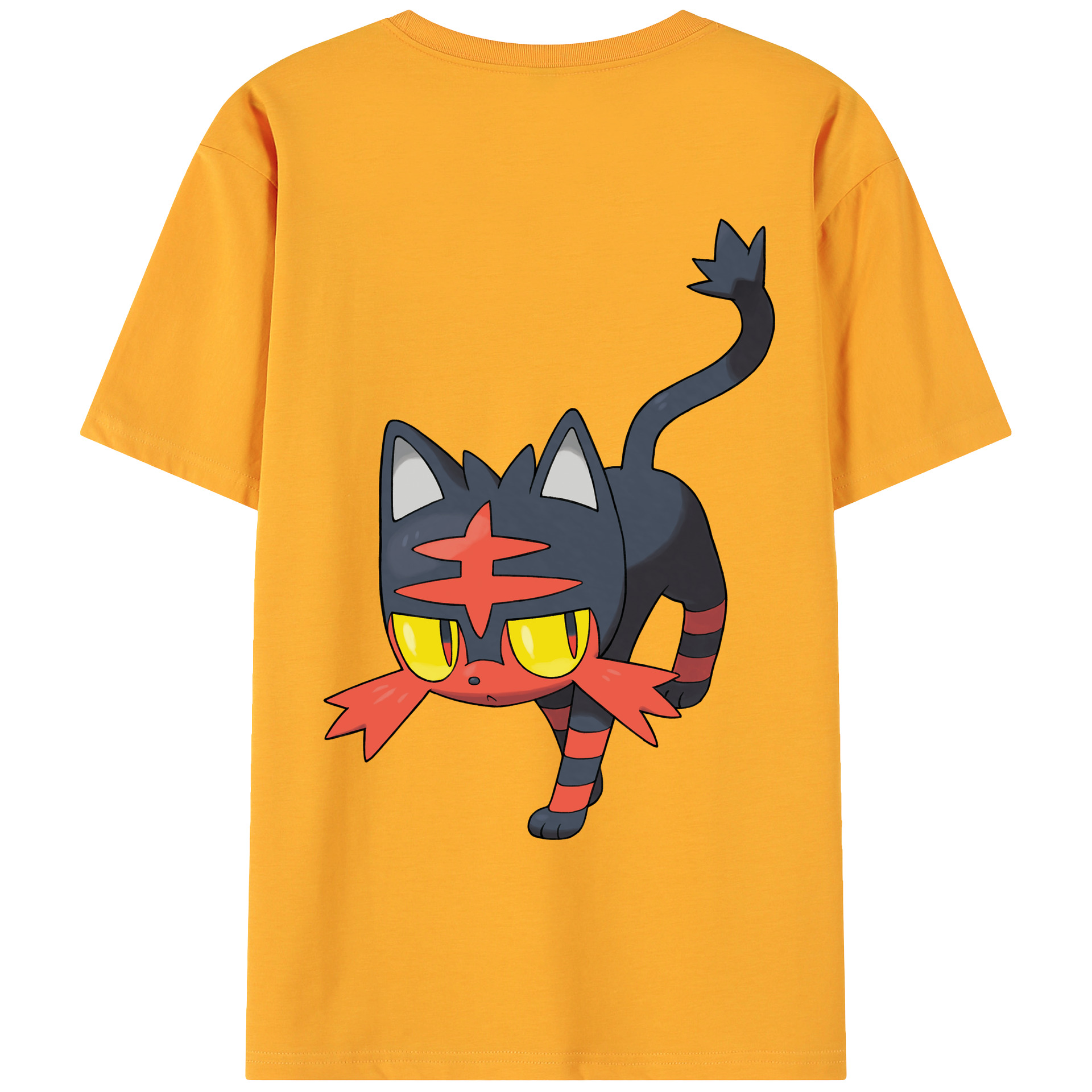 （画像用） ポケットモンスター Pokémon 綿100％ メンズ半袖Tシャツ（バックプリント） 通気性
