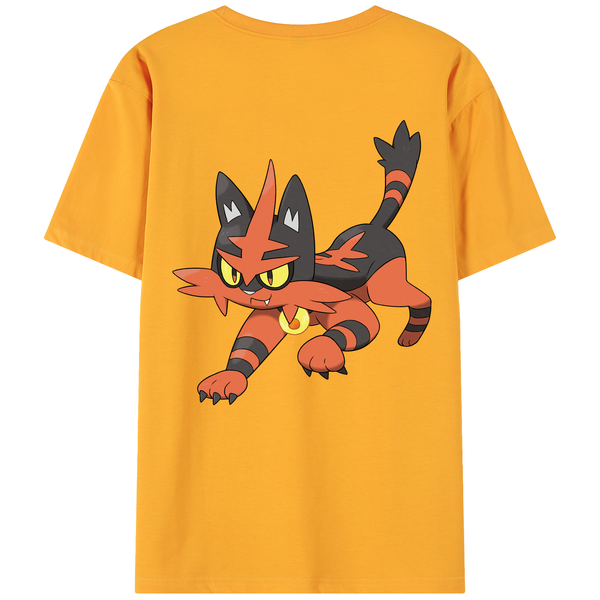（画像用） ポケットモンスター Pokémon 綿100％ メンズ半袖Tシャツ（バックプリント） 通気性