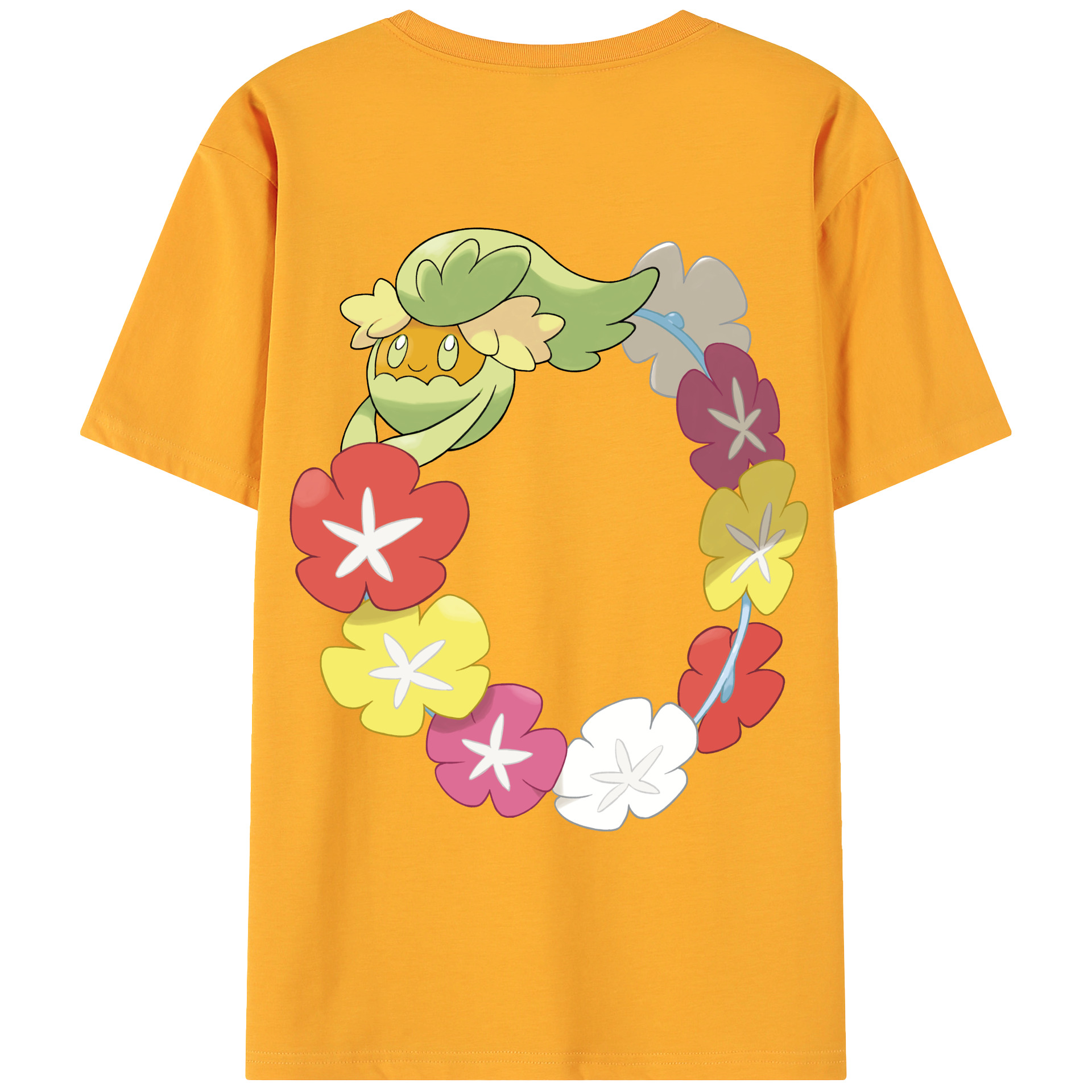 （画像用） ポケットモンスター Pokémon 綿100％ メンズ半袖Tシャツ（バックプリント） 通気性