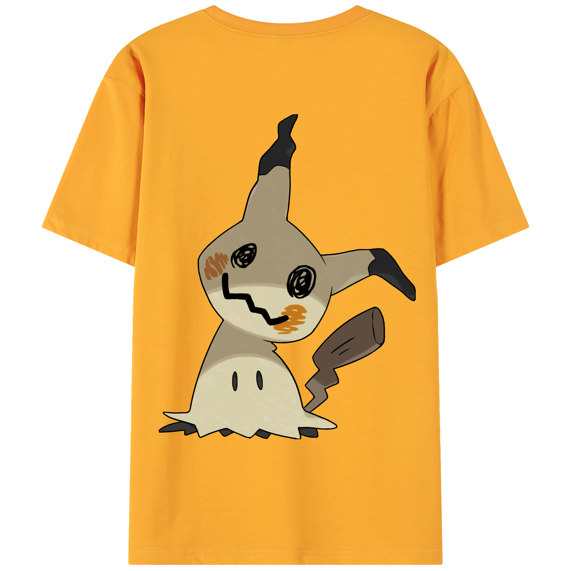 （画像用） ポケットモンスター Pokémon 綿100％ メンズ半袖Tシャツ（バックプリント） 通気性