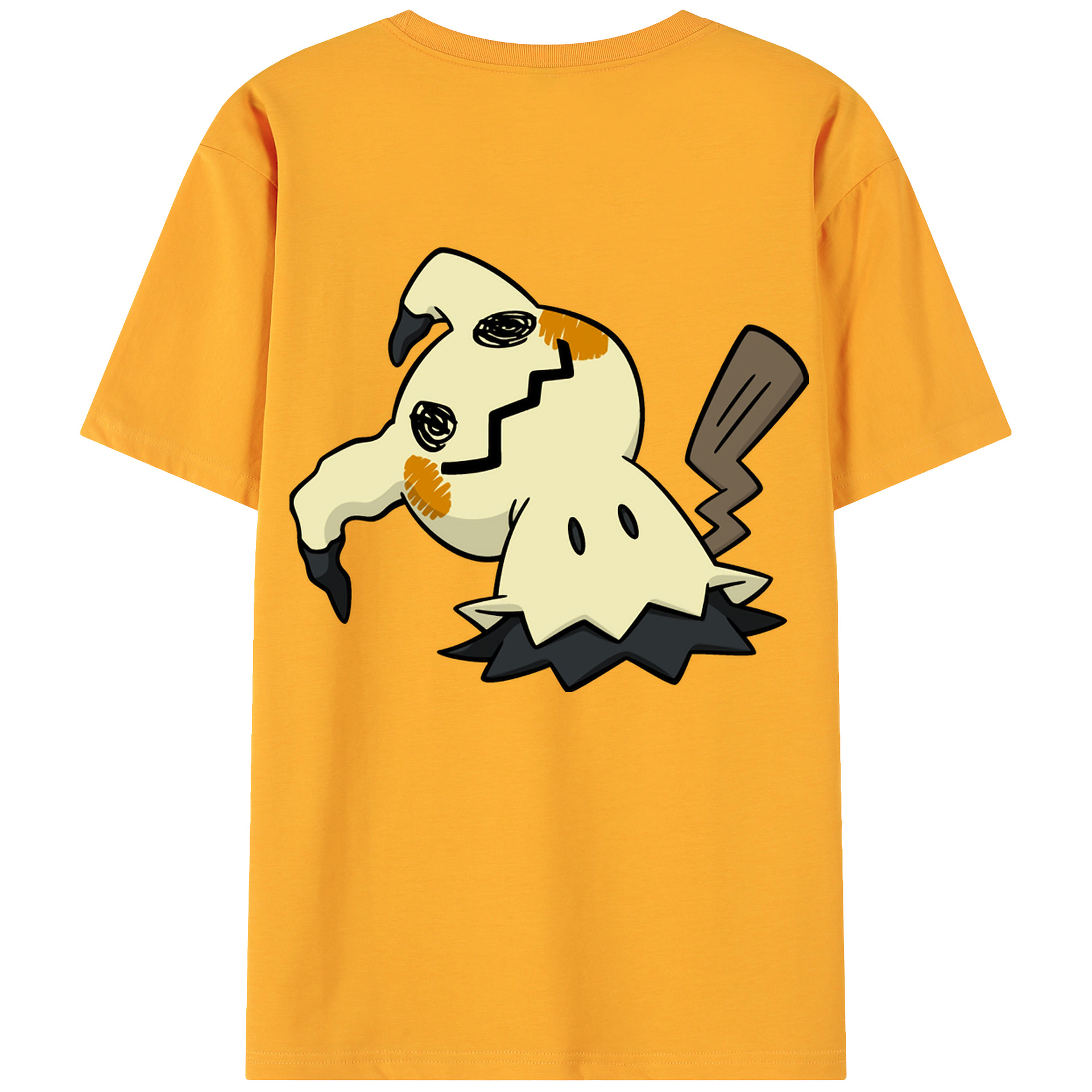 （画像用） ポケットモンスター Pokémon 綿100％ メンズ半袖Tシャツ（バックプリント） 通気性