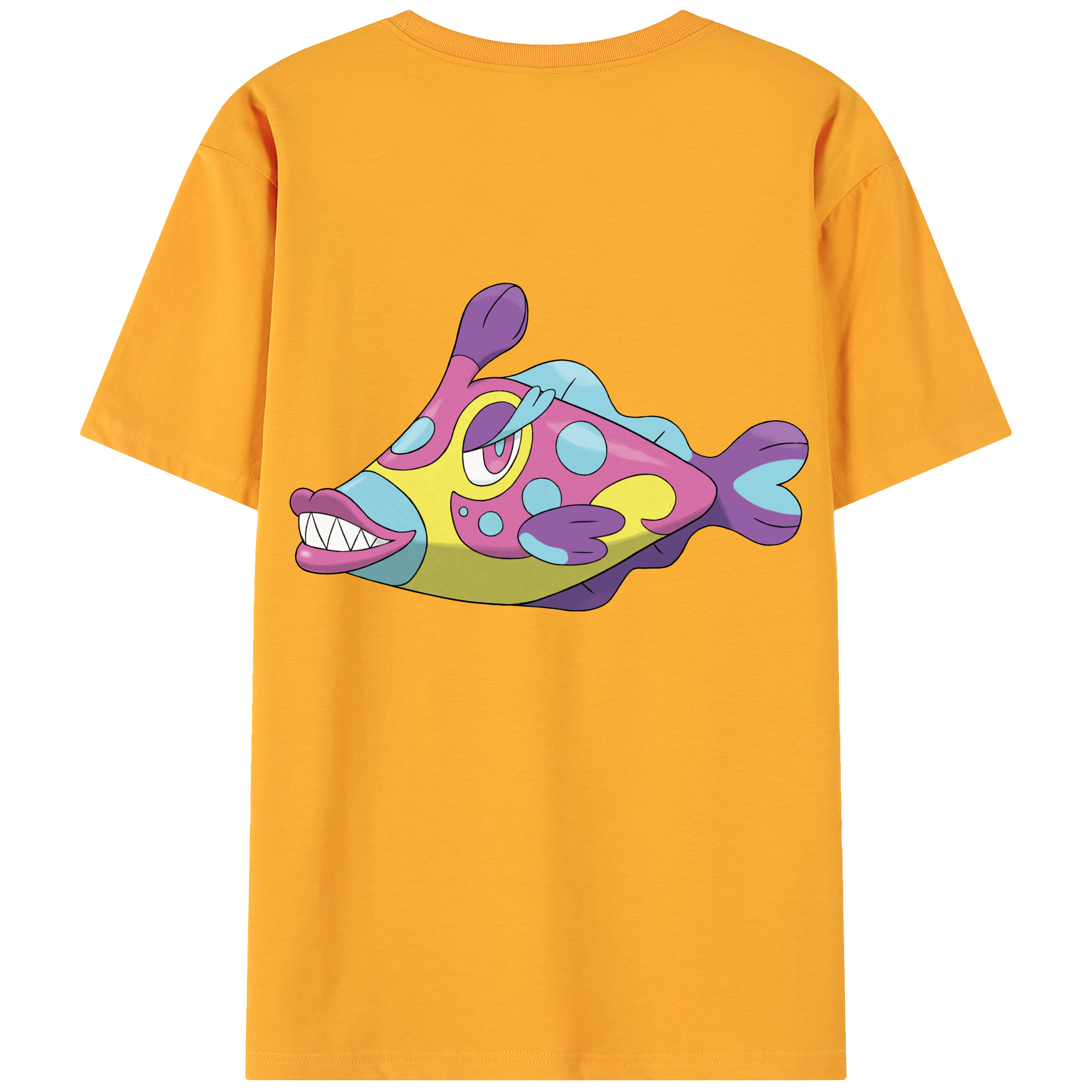 （画像用） ポケットモンスター Pokémon 綿100％ メンズ半袖Tシャツ（バックプリント） 通気性