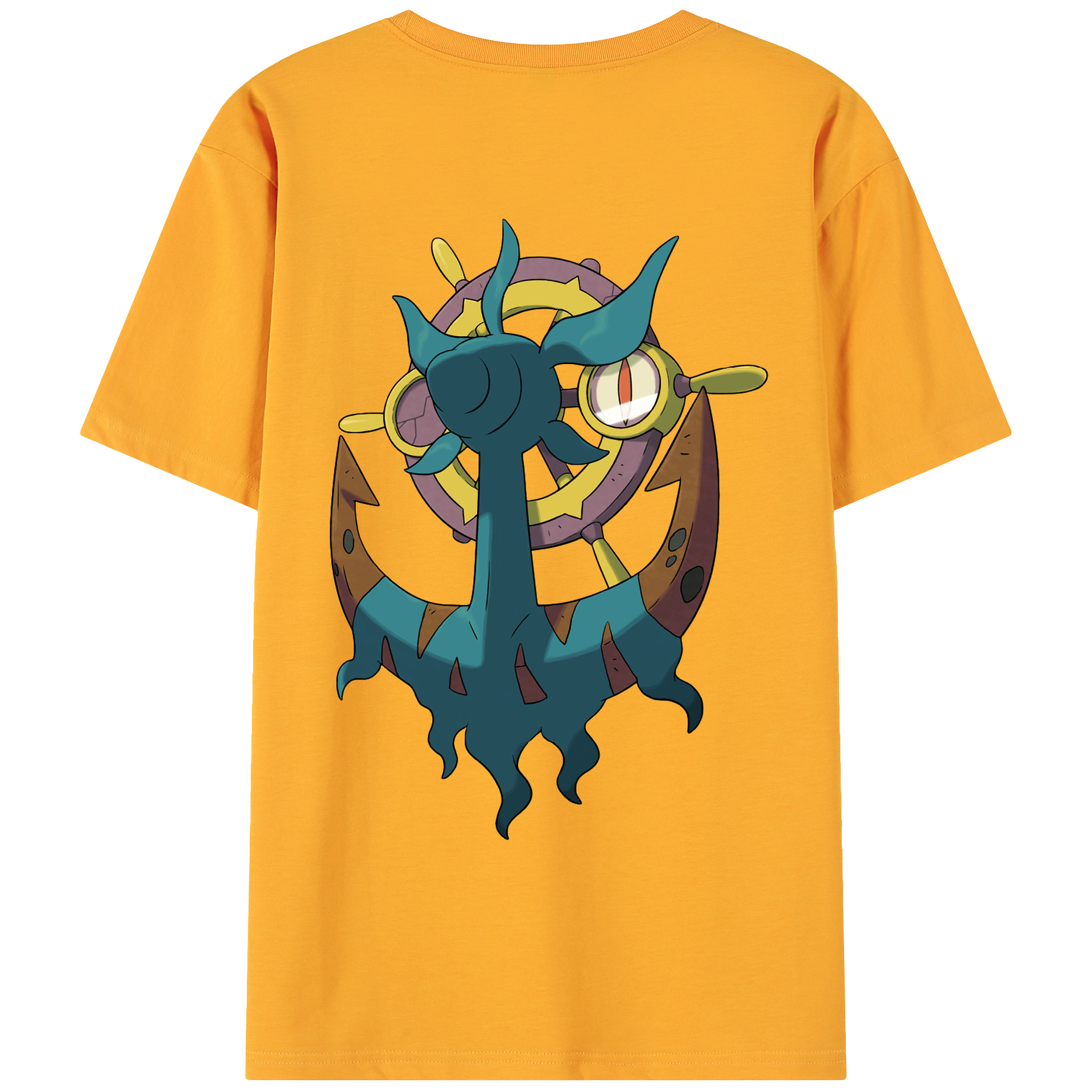 （画像用） ポケットモンスター Pokémon 綿100％ メンズ半袖Tシャツ（バックプリント） 通気性