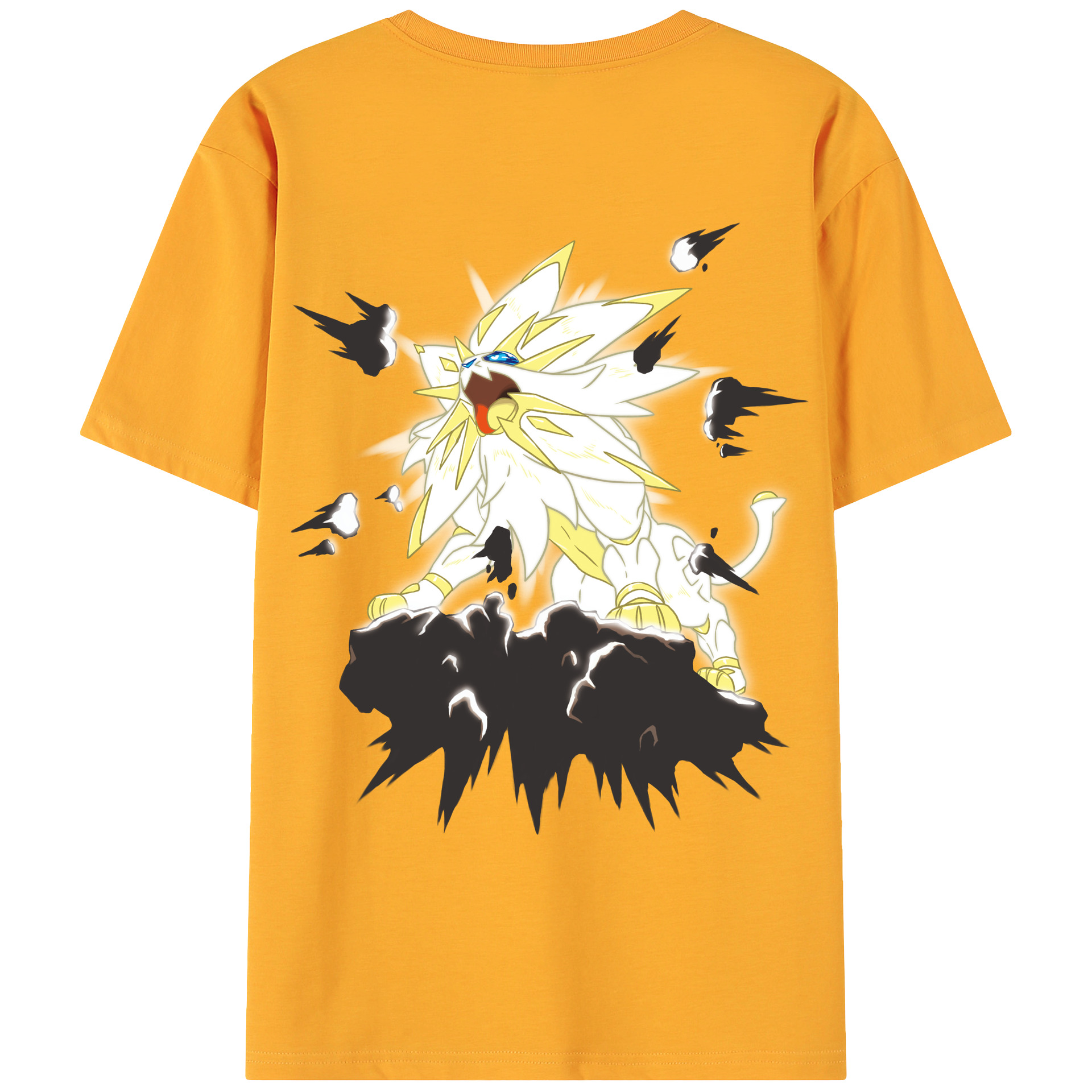 （画像用） ポケットモンスター Pokémon 綿100％ メンズ半袖Tシャツ（バックプリント） 通気性