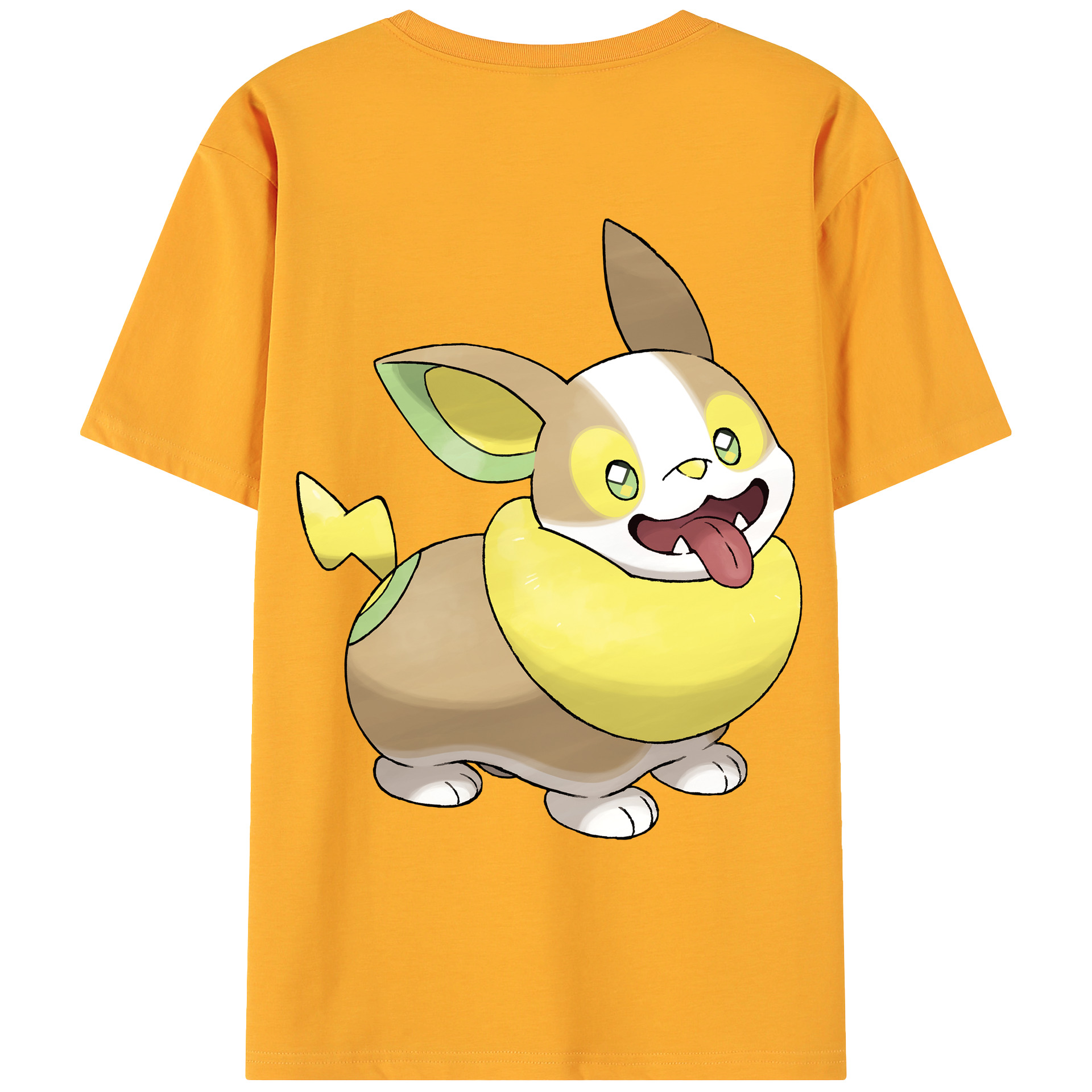（画像用） ポケットモンスター Pokémon 綿100％ メンズ半袖Tシャツ（バックプリント） 通気性