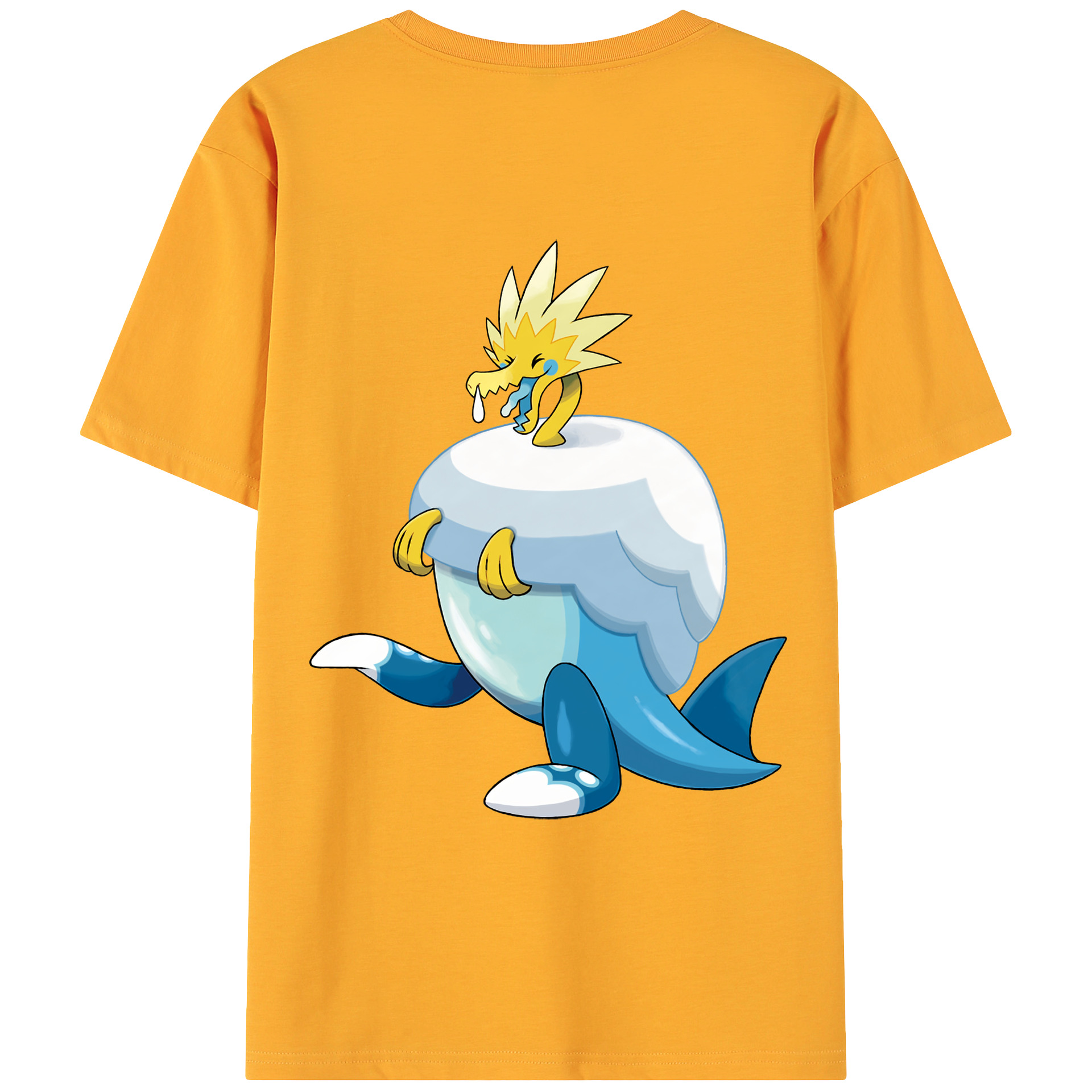 （画像用） ポケットモンスター Pokémon 綿100％ メンズ半袖Tシャツ（バックプリント） 通気性