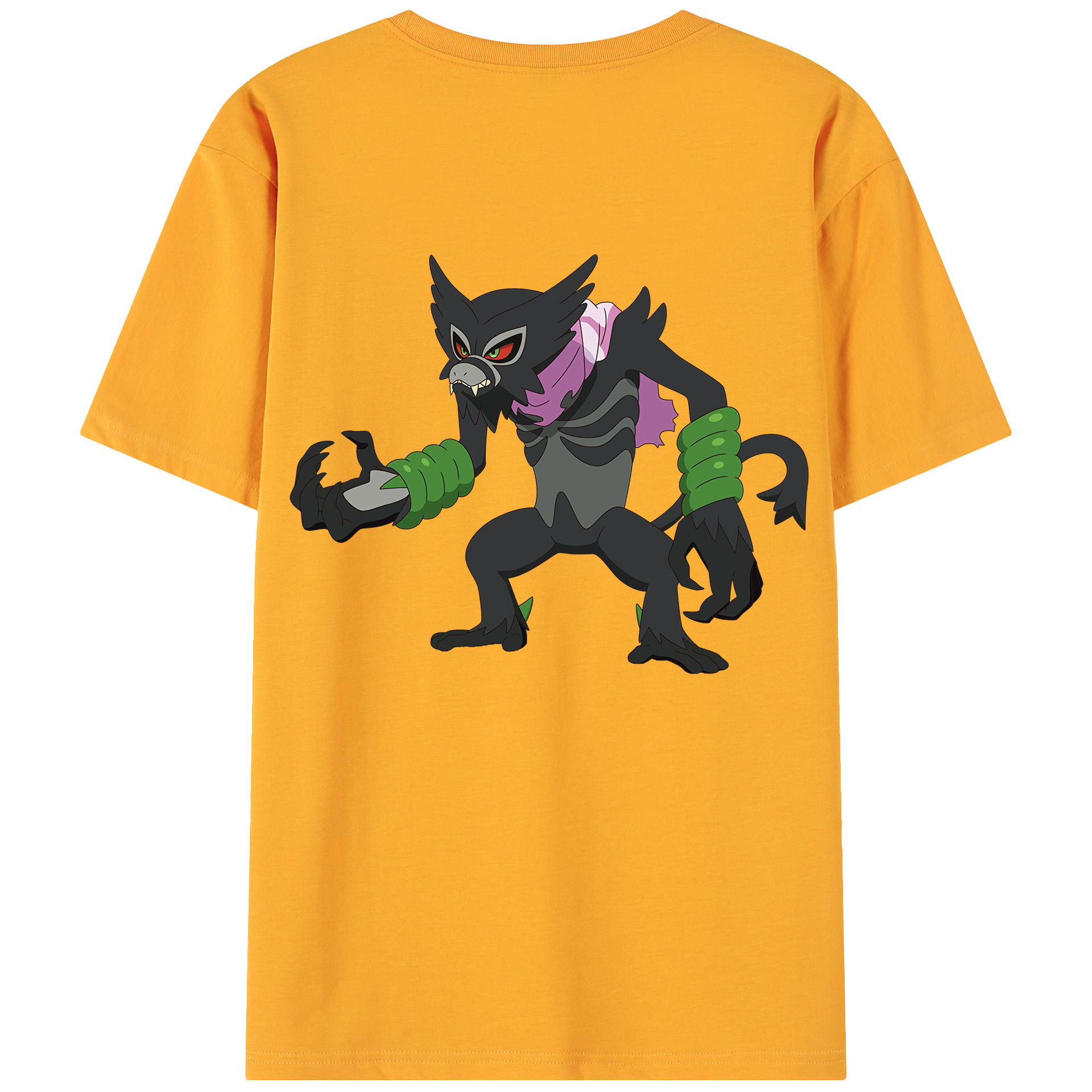 （画像用） ポケットモンスター Pokémon 綿100％ メンズ半袖Tシャツ（バックプリント） 通気性
